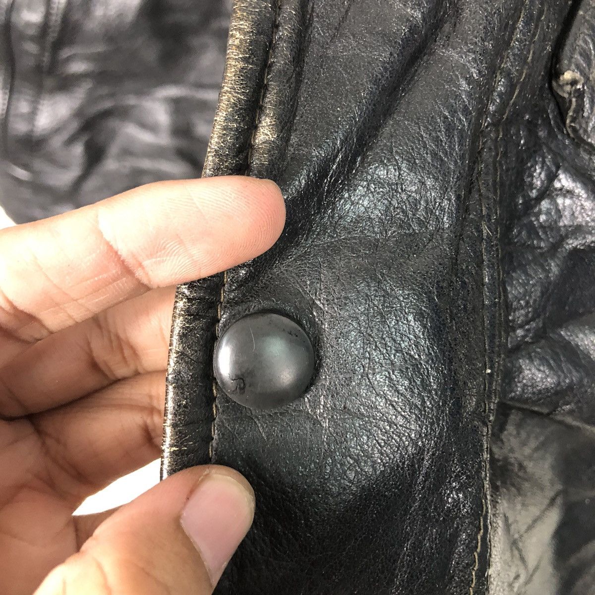 Vintage 📌Vintage Leather Jacket Blanket King City Issey Miyake Size US M / EU 48-50 / 2 - 17 Thumbnail