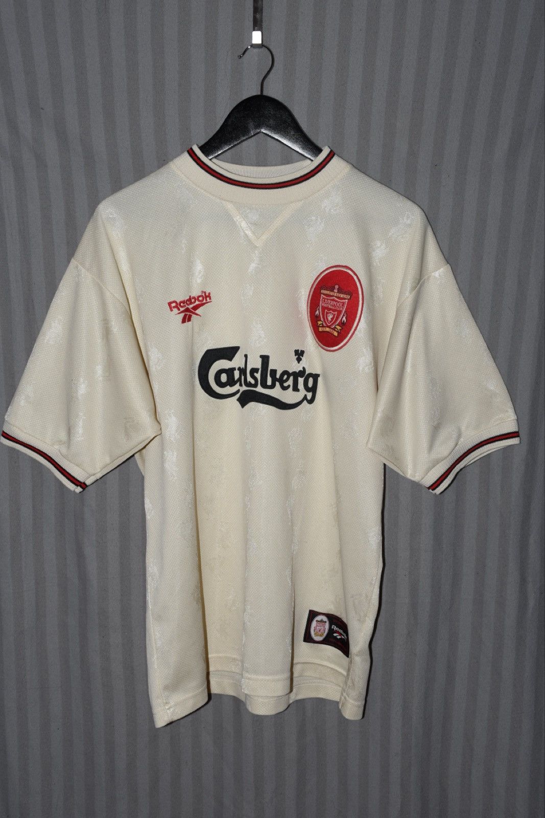 Vintage Reebok Liverpool Carlsberg T-shirt, size L.