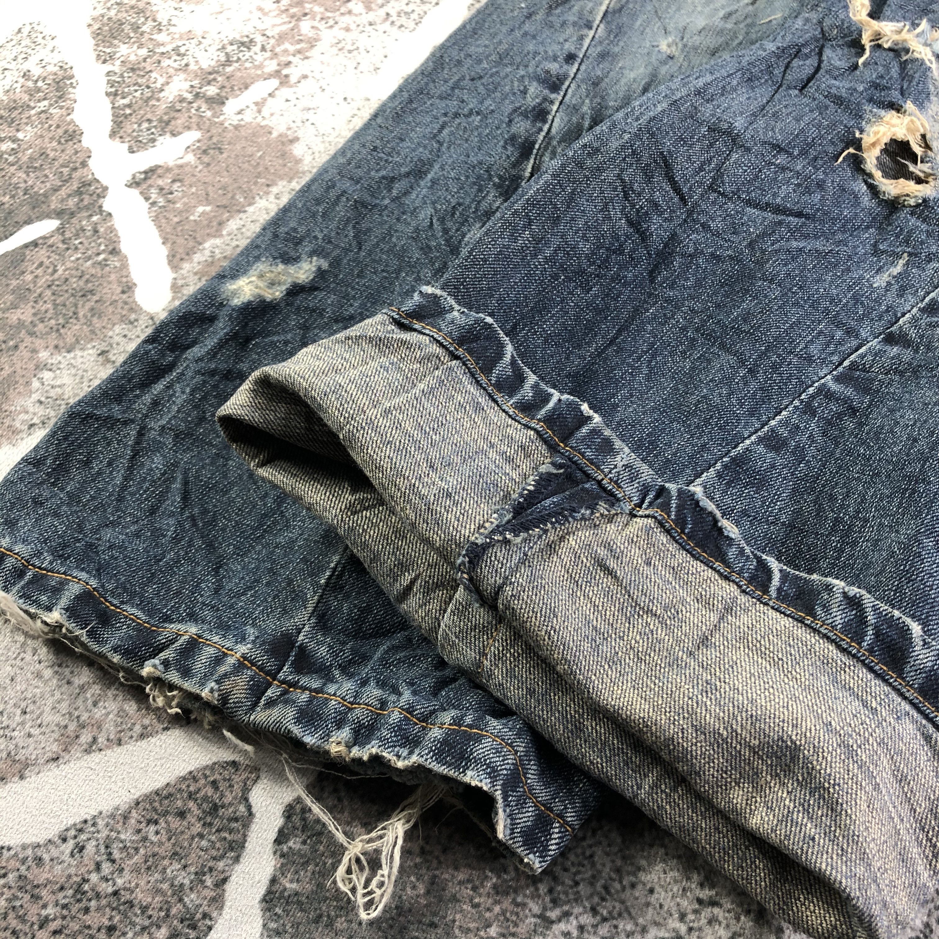 JACKROSE Jack Rose Flare Jeans Destroyed Denim KJ3043 Size US 30 / EU 46 - 6 Thumbnail