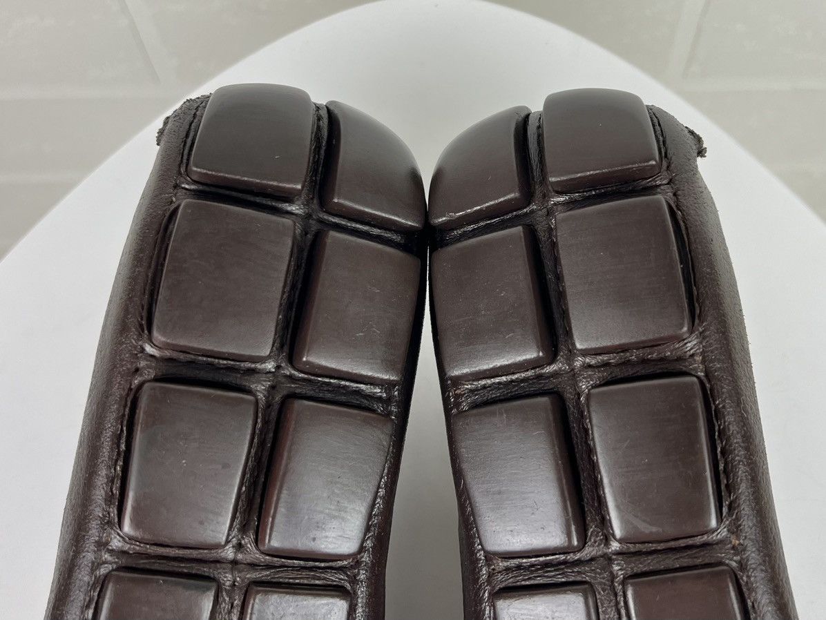 Prada PRADA MILANO Loafers Leather Drivers Mocassins Logo Brown Size US 10 / EU 43 - 13 Thumbnail