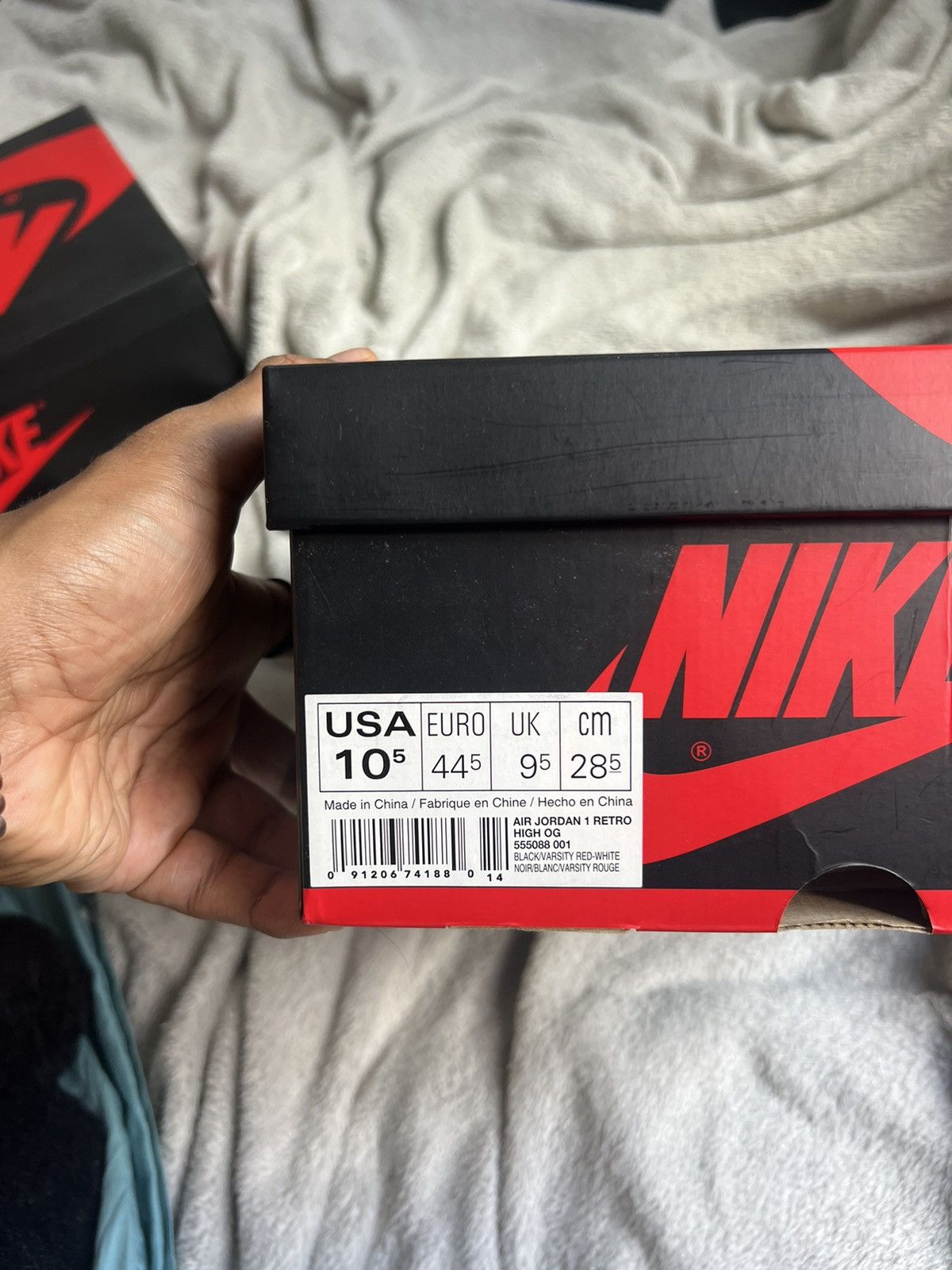 Jordan Brand × Nike Nike Jordan 1 Air Bred Banned 2016 Size US 10.5 / EU 43-44 - 5 Thumbnail