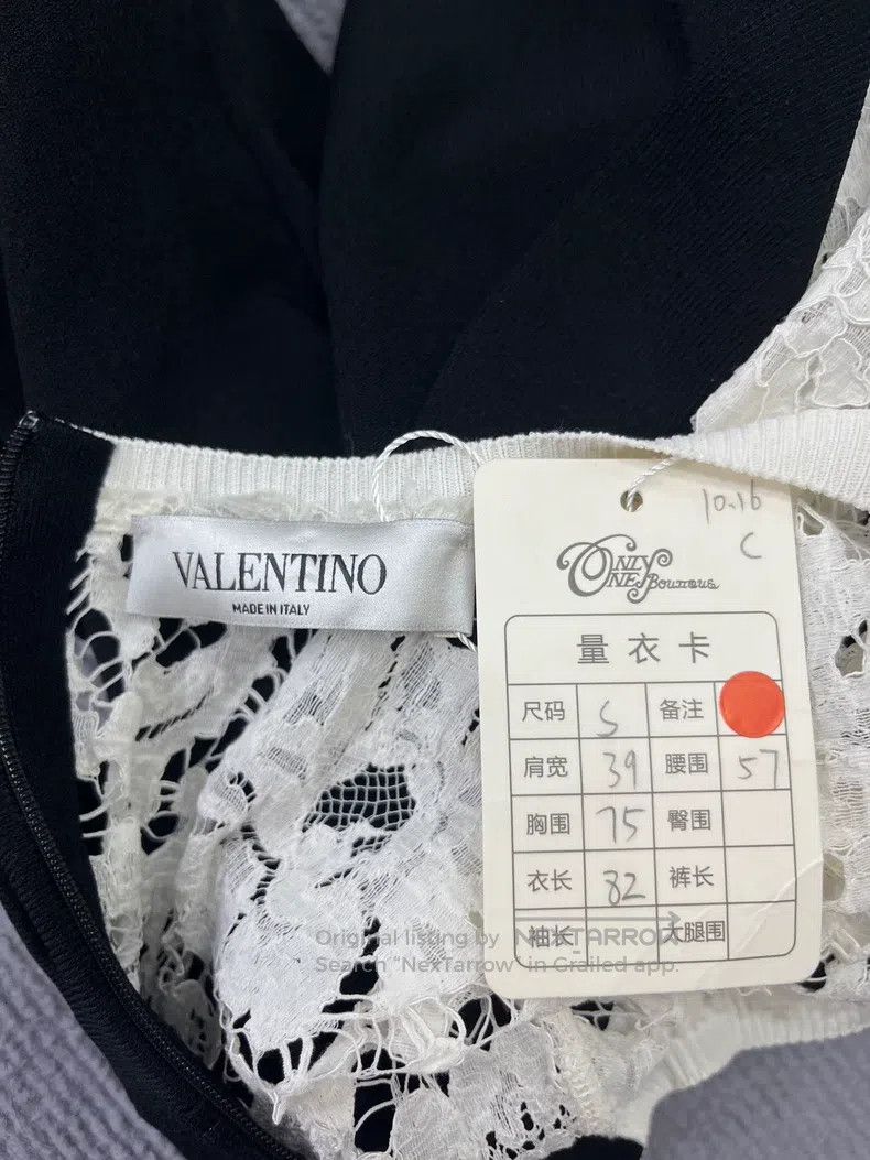 Valentino Valentino Black and white lace patchwork dress Size S / US 4 / IT 40 - 4 Thumbnail