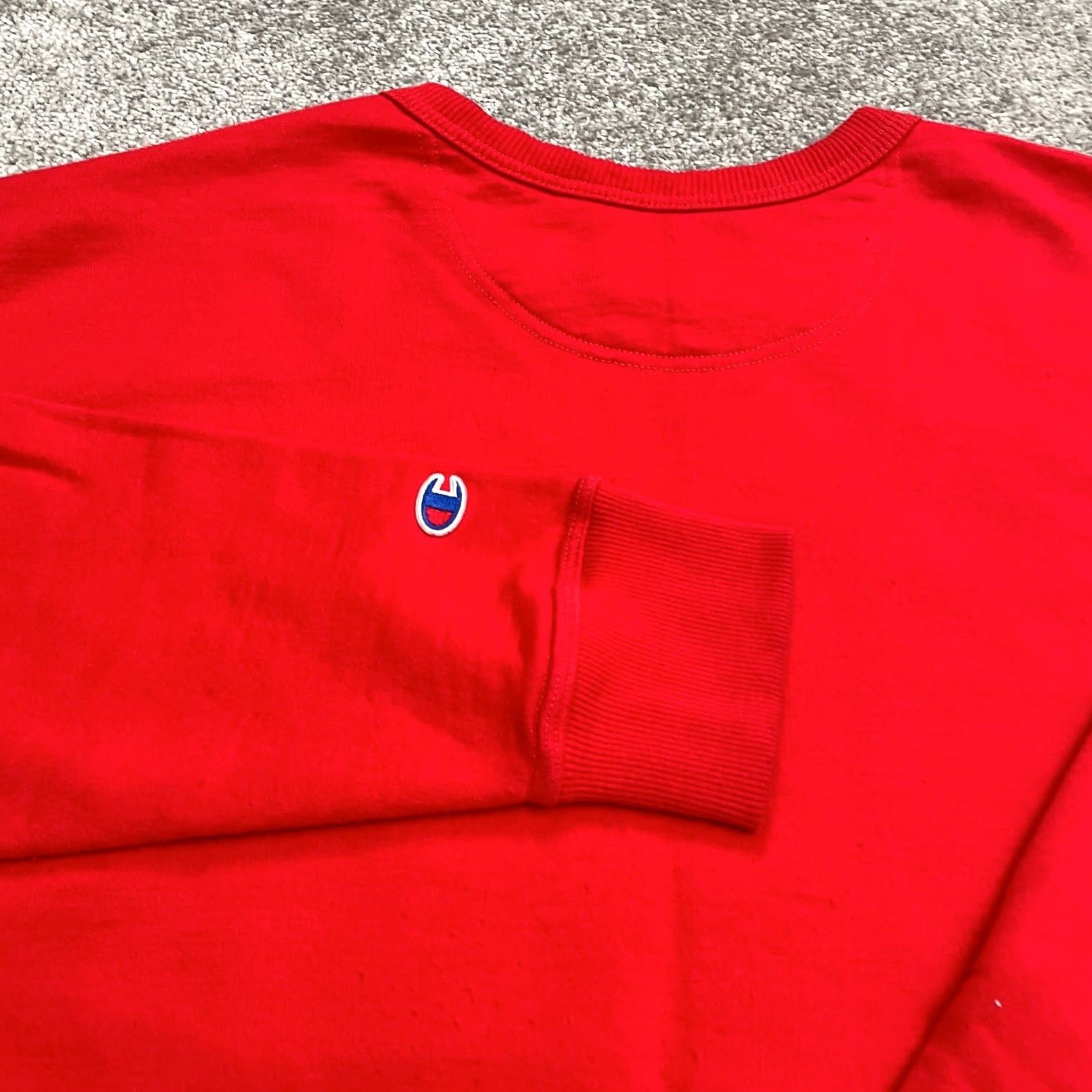 Champion Champion Pullover Sweatshirt Mens XL Solid Red Crew Neck Casual Active Outdoor Size US XL / EU 56 / 4 - 4 Thumbnail