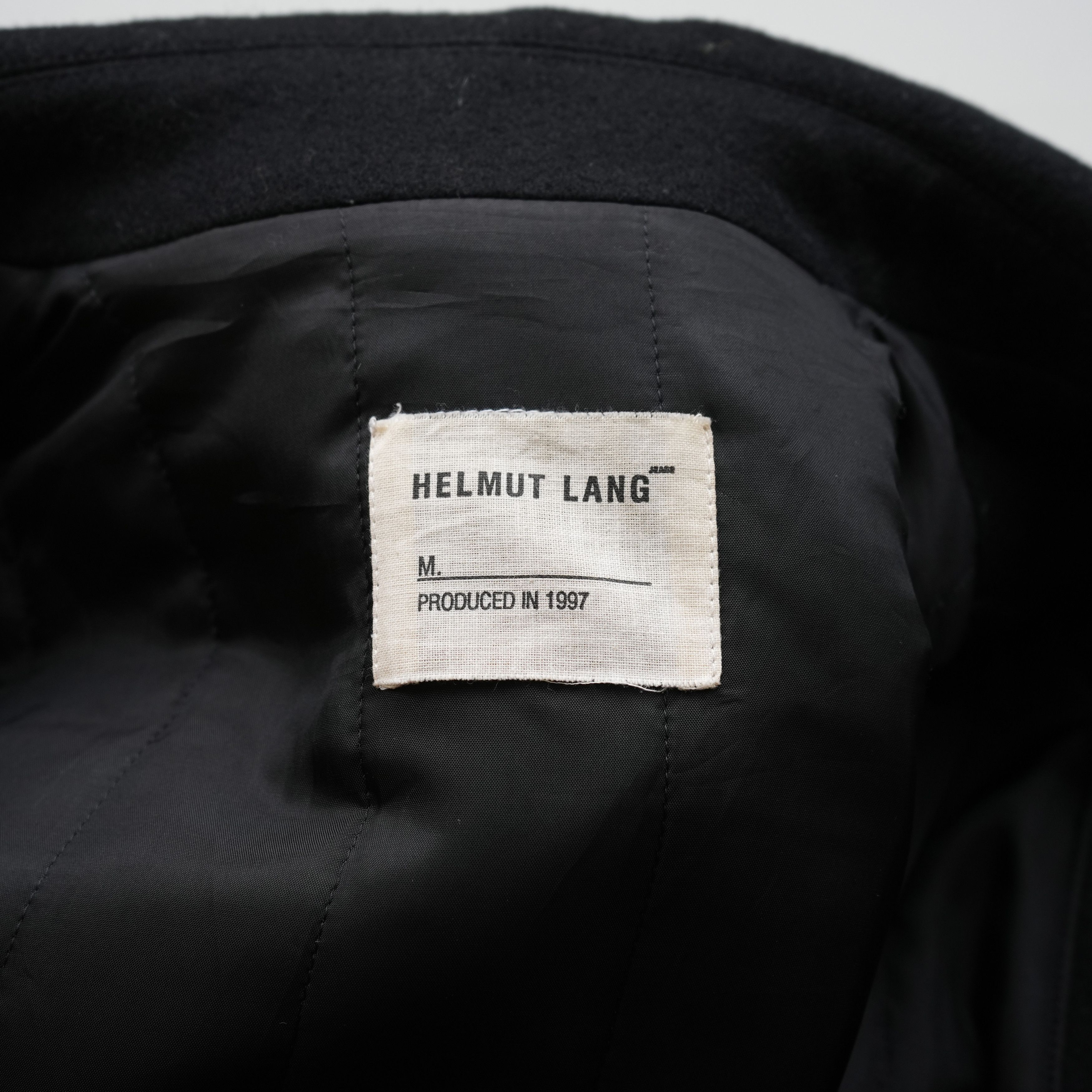 Helmut Lang FW97 Resin Striped Peacoat Size US S / EU 44-46 / 1 - 5 Thumbnail
