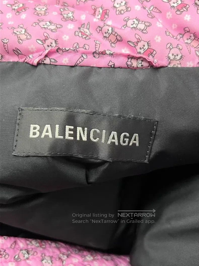 Balenciaga Balenciaga Pink Rabbit Puffer Jacket Size XS / US 0-2 / IT 36-38 - 4 Thumbnail