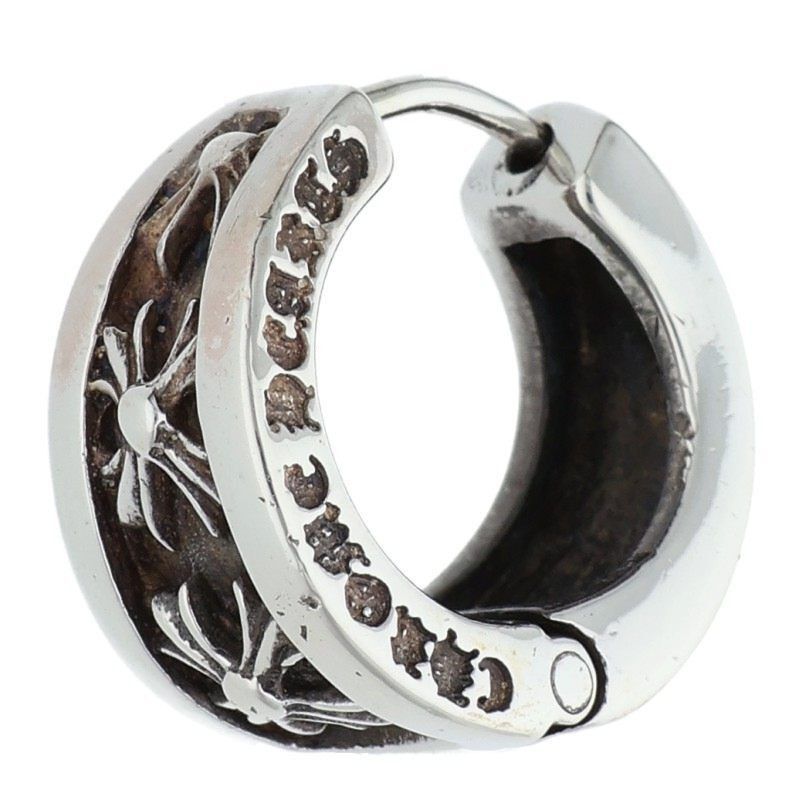 Chrome Hearts Chrome Hearts Narrow V CHX Silver Earring Size ONE SIZE - 1 Thumbnail