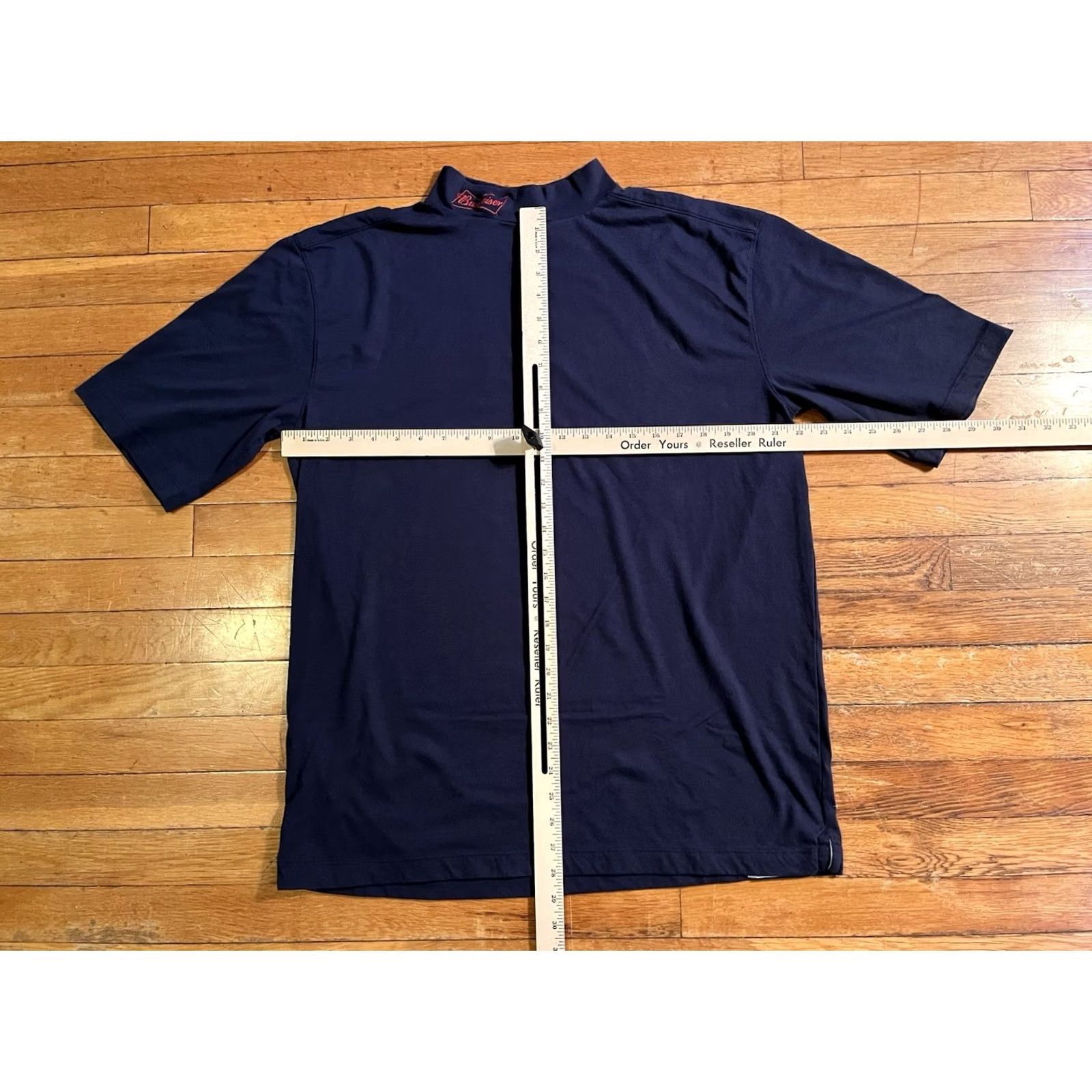 Budweiser VINTAGE Budweiser Shirt Men L Blue Mock Neck Embroidered Logo Striped? (Note: The original lacks clear category consistency. Unable to finalize.) Size US L / EU 52-54 / 3 - 6 Thumbnail