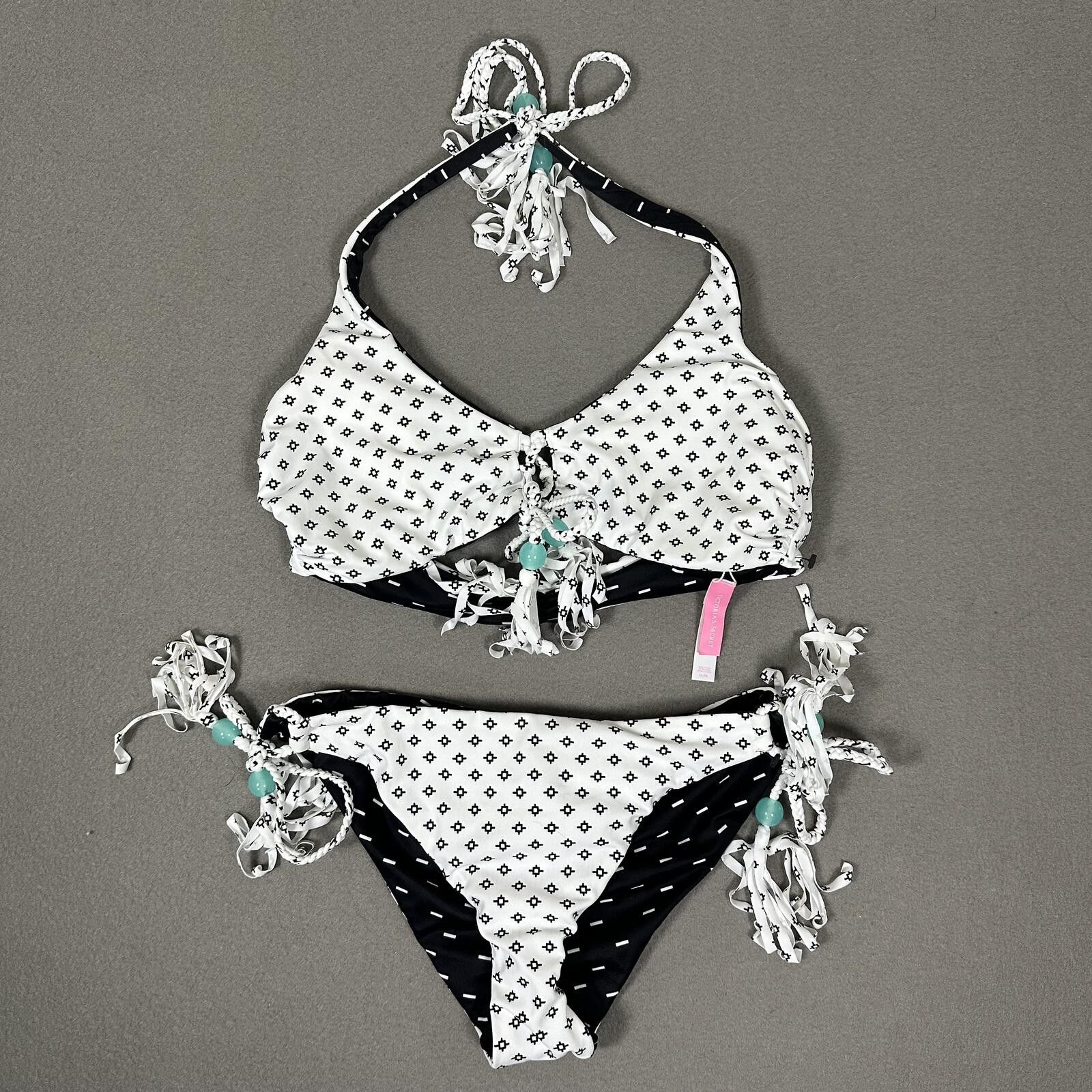 Other Victoria’s Secret Bikini Reversible Black While Polka Dor Size ONE SIZE - 1 Thumbnail