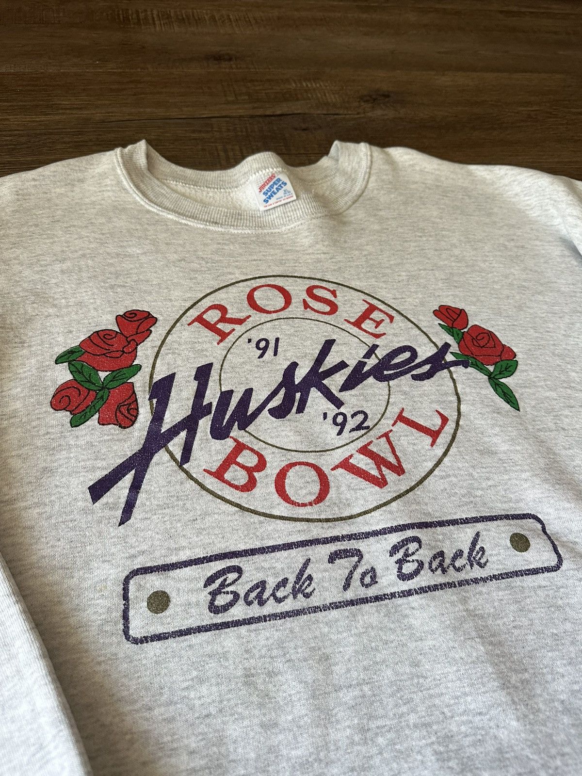 Vintage Vintage 91’-92’ Washington Rose Bowl Crewneck Size US XL / EU 56 / 4 - 2 Thumbnail