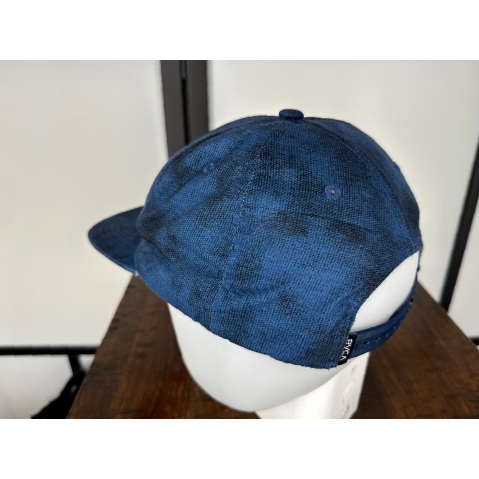 RVCA RVCA Hat Cap Snap Back Adult One Size Blue Denim Look Polyester Skate Surf Beach Mens Hats 90s Theme Adjustable Twill Solid Casual Size ONE SIZE - 5 Thumbnail