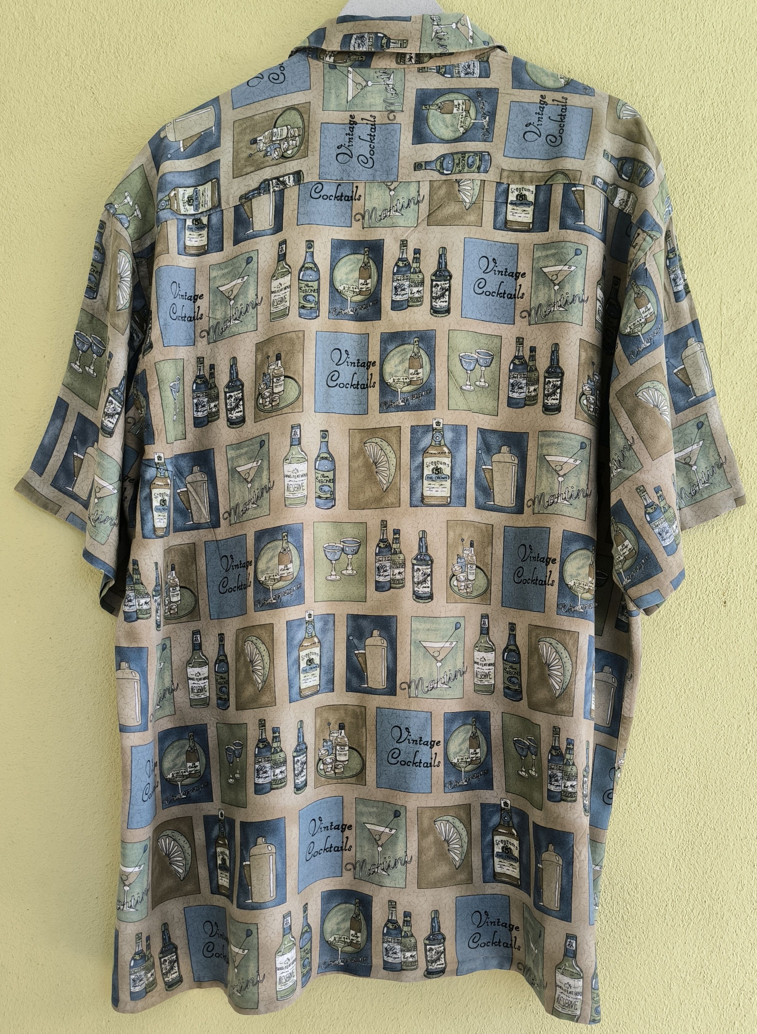 Campia Moda Vtg Hawaiian shirt by CAMPIA MODA cocktails fullprint Size US XL / EU 56 / 4 - 6 Thumbnail