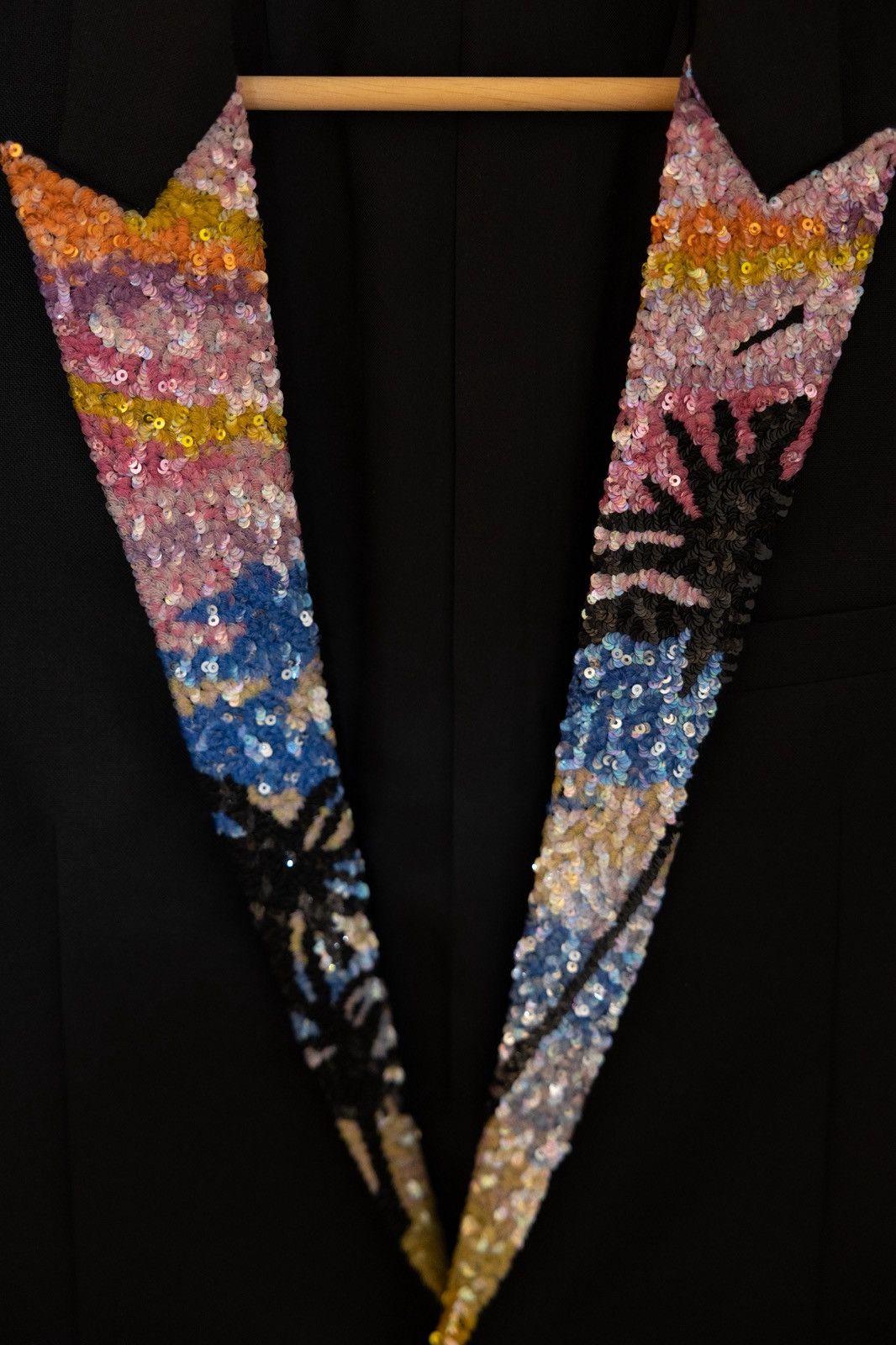 Saint Laurent Paris Saint Laurent by Hedi Slimane SS16 Sequin Palm Tree Blazer Size 44S - 3 Thumbnail