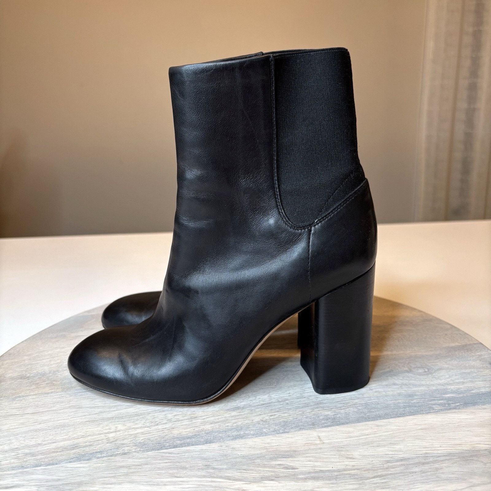 Rag & Bone Rag & Bone Agnes Black Leather Boots Heels US Size 6.5 Size US 6.5 / IT 36.5 - 1 Thumbnail