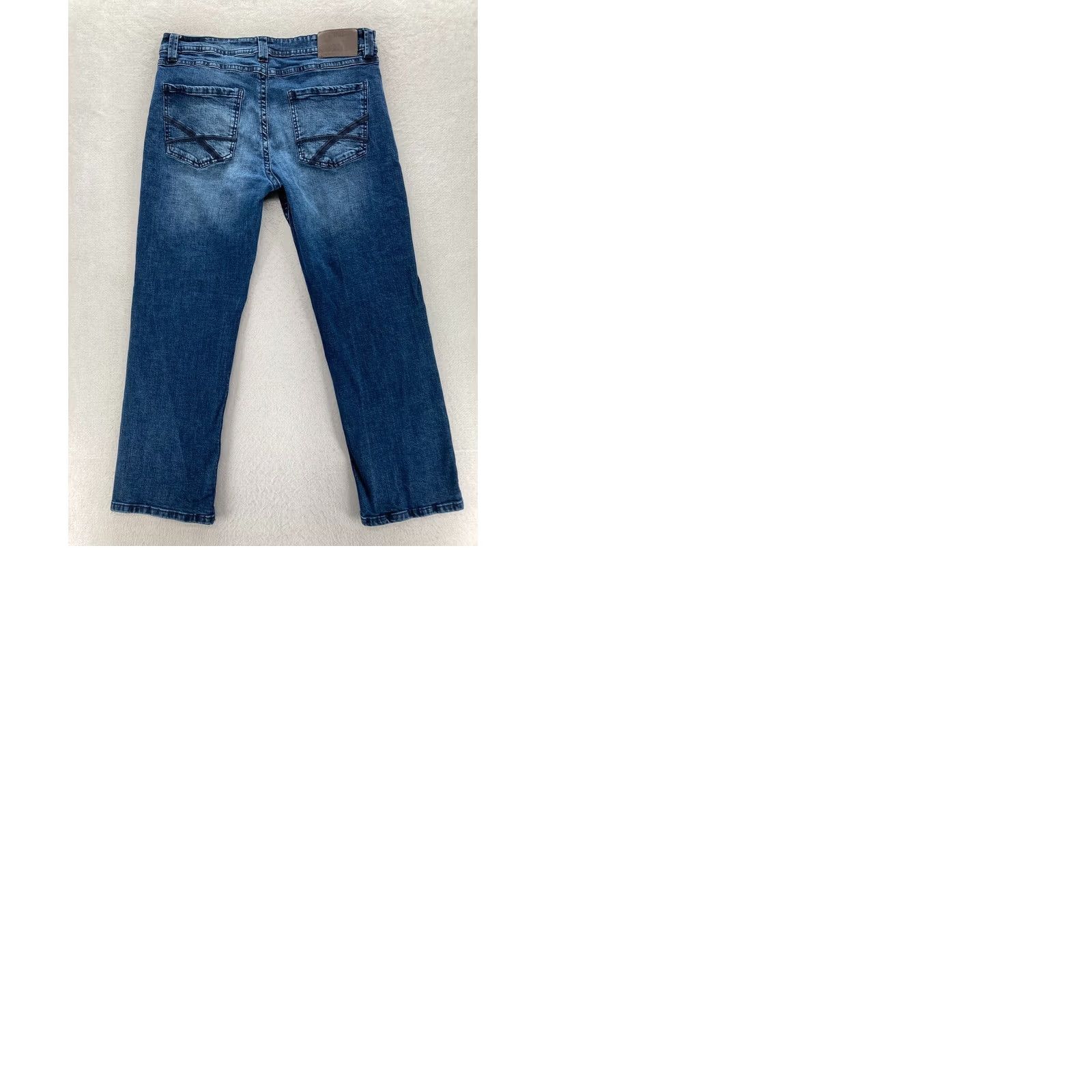 Denime TK Axel Jeans Mens 36x30 Slim Fit Dark Wash Blue Stretch Denim Bootcut Pants Size US 36 / EU 52 - 9 Thumbnail