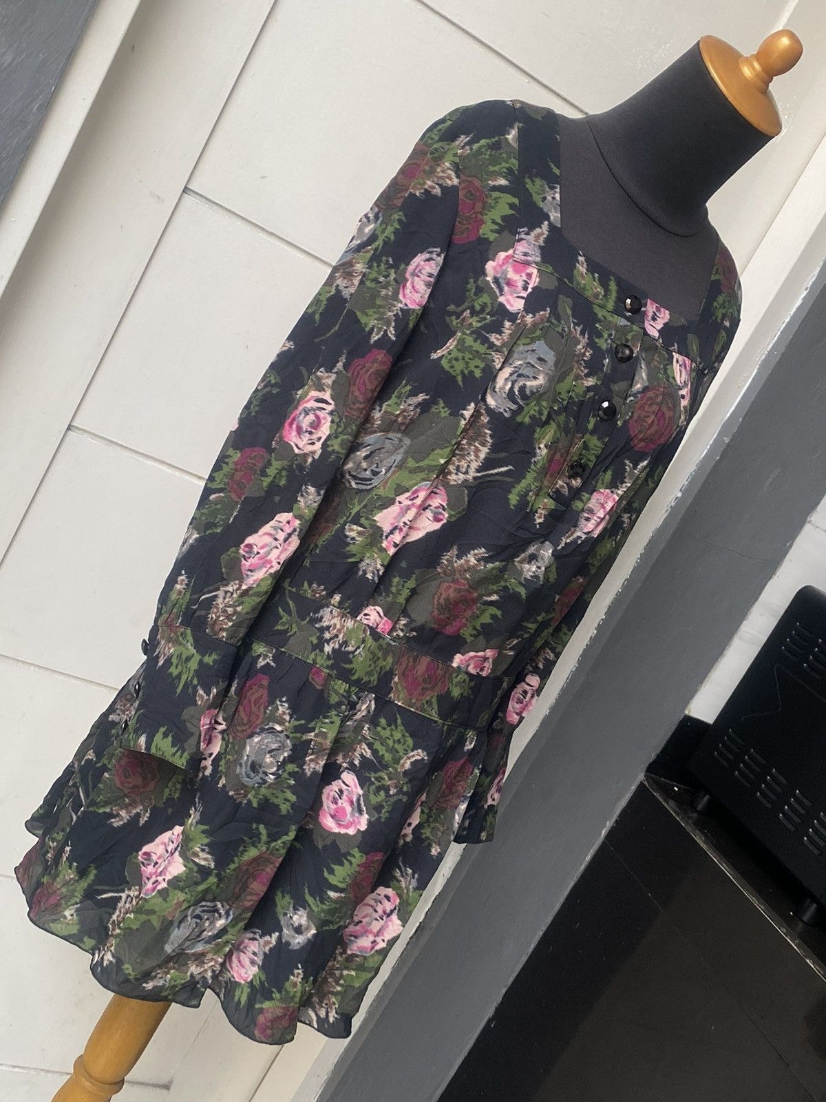 Anna Sui ANNA SUI Flower Motive Dress Size S / US 4 / IT 40 - 3 Thumbnail