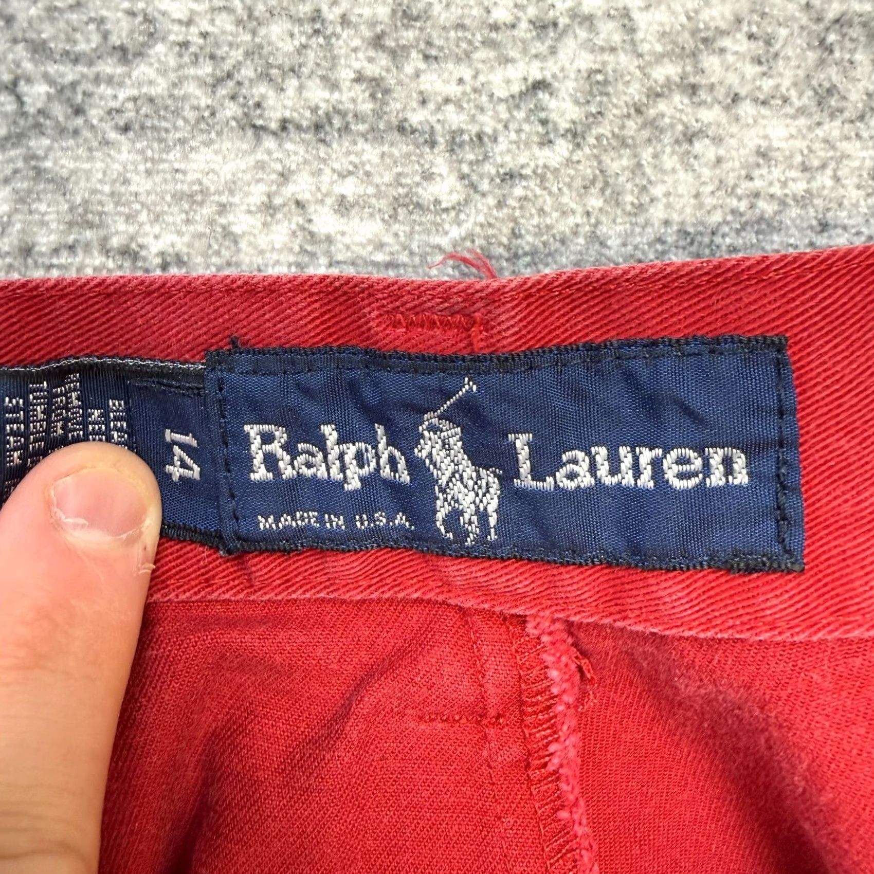Polo Ralph Lauren VTG Polo Ralph Lauren Shorts Womens 14 Red Pleated Twill Trouser 90s Mom Summer Size 36" / US 14 / IT 50 - 6 Thumbnail