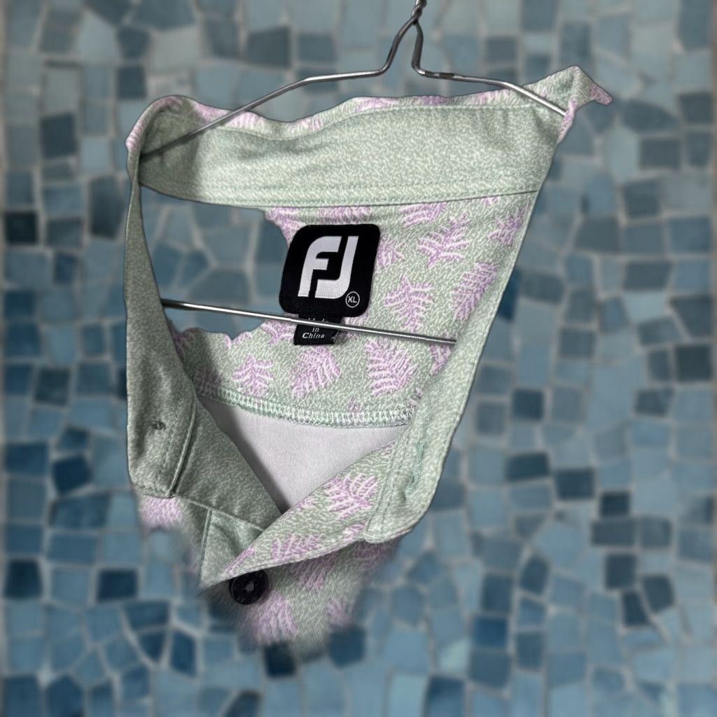 Footjoy FootJoy Polo Shirt Mens XL Golf Floral All Over Print Stretch Wicking Preppy Size US XL / EU 56 / 4 - 1 Thumbnail