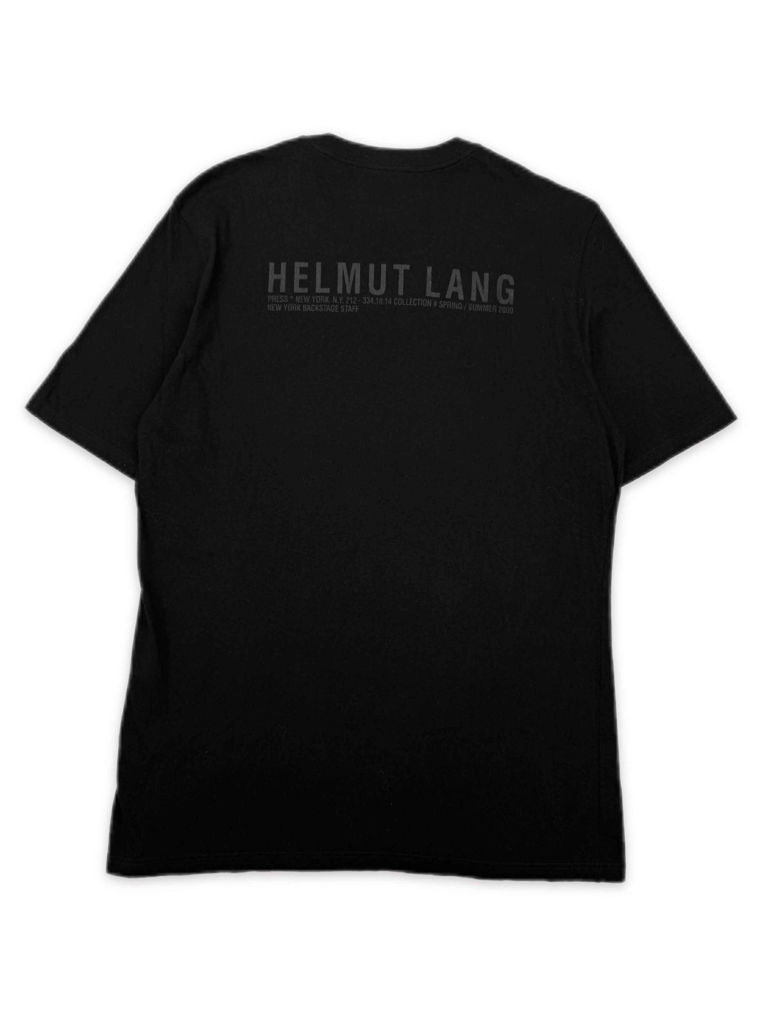 Helmut Lang A/W 97 Union Jack 'Backstage' Print T Shirt | Grailed