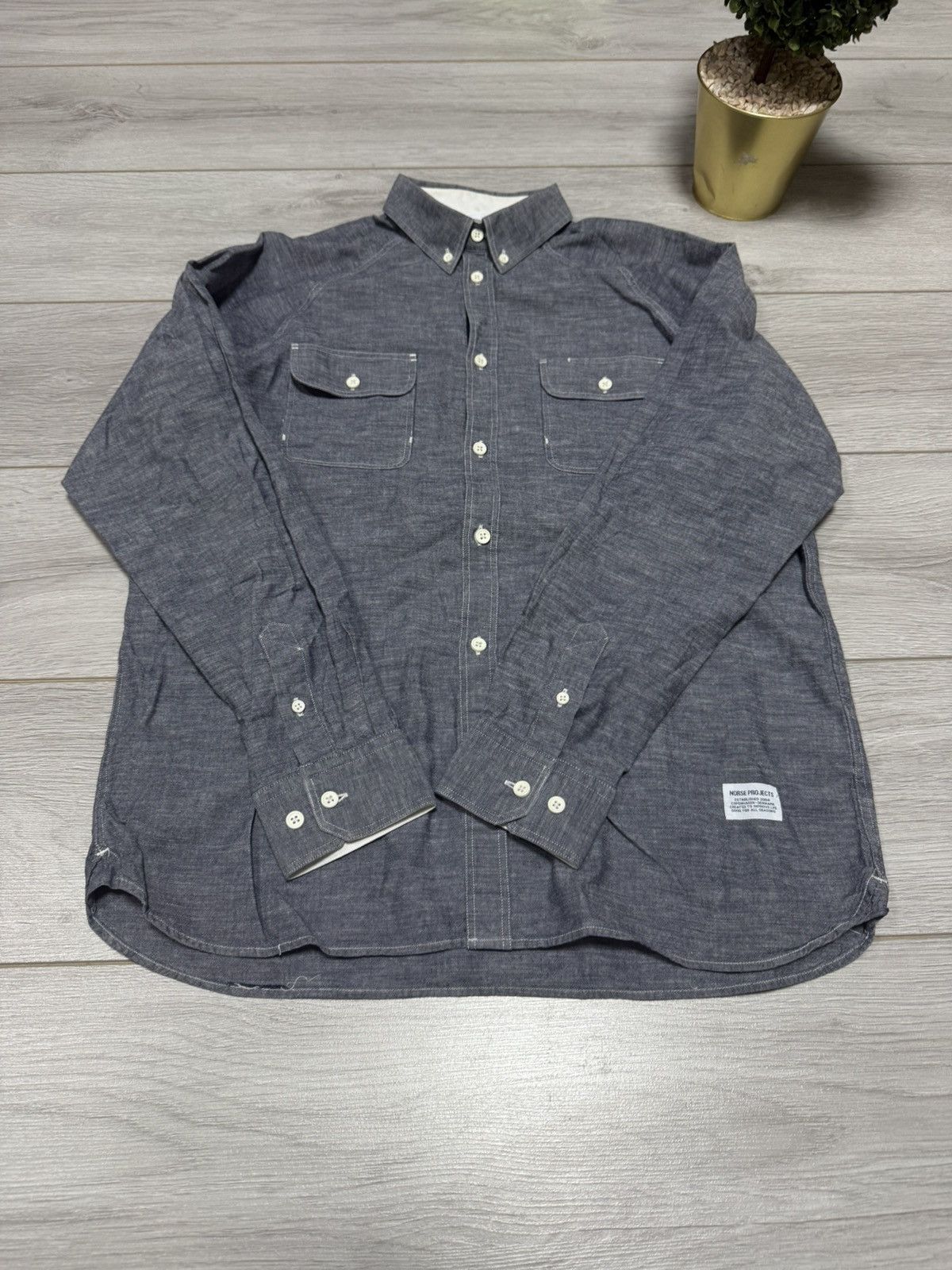 Norse Projects Norse Projects benno chambray shirt buttons Size US M / EU 48-50 / 2 - 8 Thumbnail