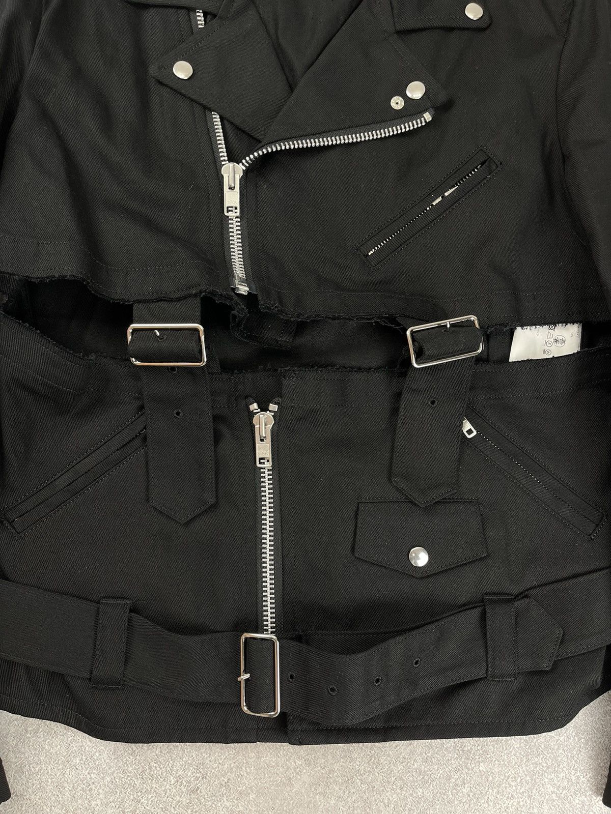 Comme des Garcons × Comme des Garcons Black × Japanese Brand Comme des Garcons Black Bondage Biker Moto Jacket Men’s Size US XL / EU 56 / 4 - 6 Thumbnail