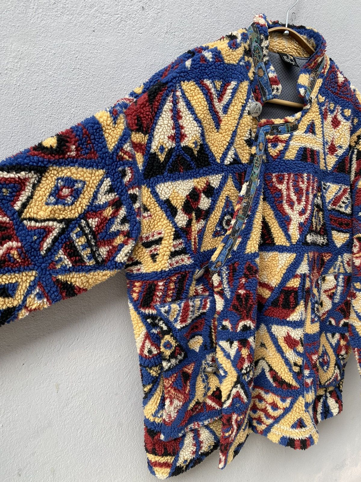 Beauty Beast × go slow caravan 💥RARE💥 Vintage GO SLOW CARAVAN Printed Deep Pile Fleece Size US L / EU 52-54 / 3 - 11 Thumbnail