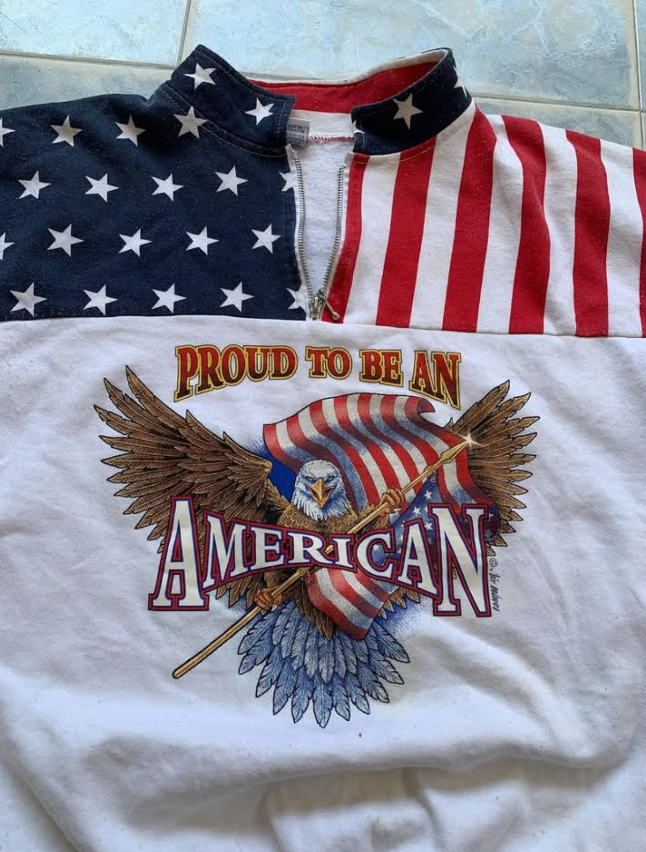 Vintage 🇺🇸 VINTAGE USA SPORTWEAR – PROUD TO BE AN AMERICAN 🇺🇸 Size US XL / EU 56 / 4 - 3 Thumbnail