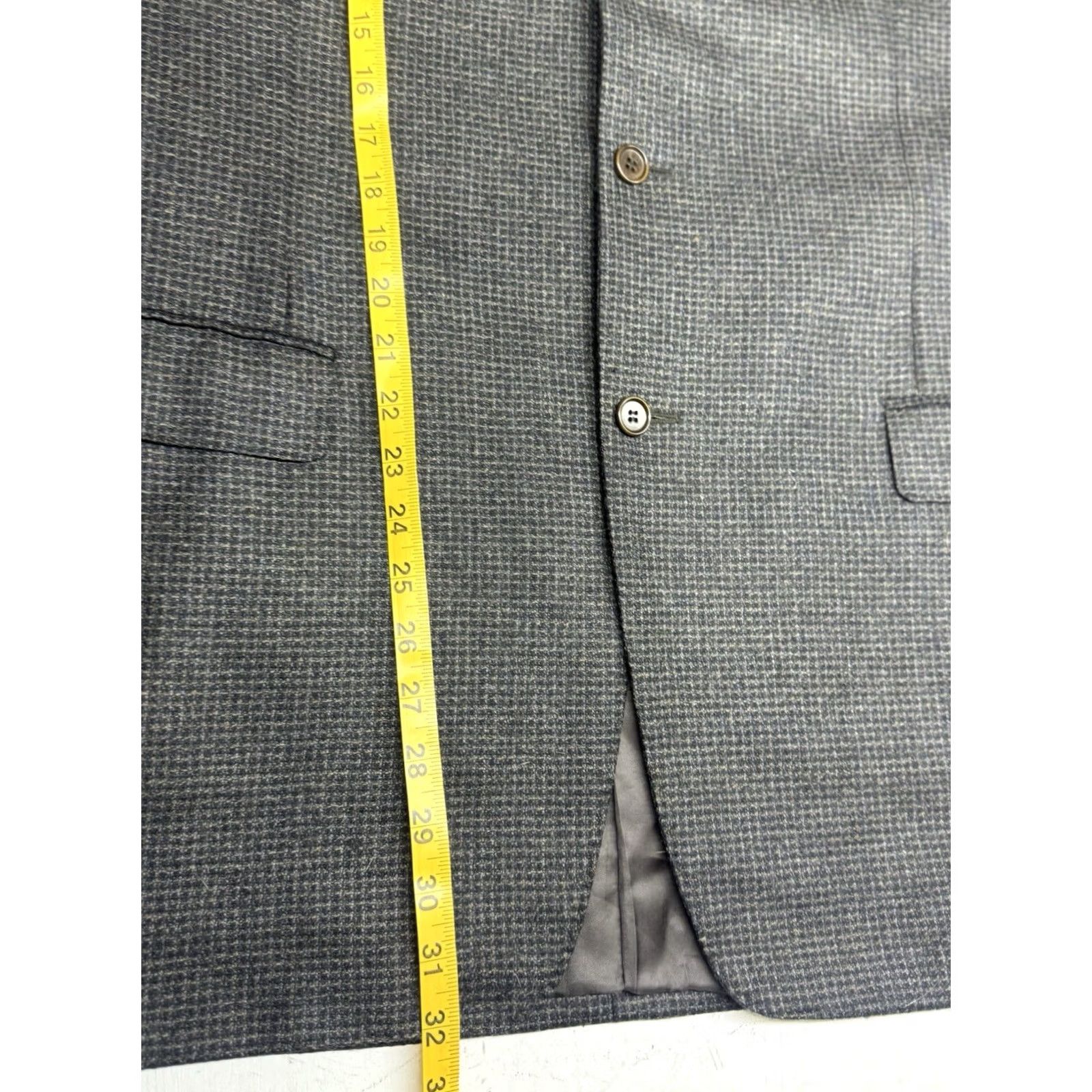Canali Canali Blazer Tweed Wool Gray 3 Button Wedding Formal Jacket 46R Mens Size 46R - 6 Thumbnail