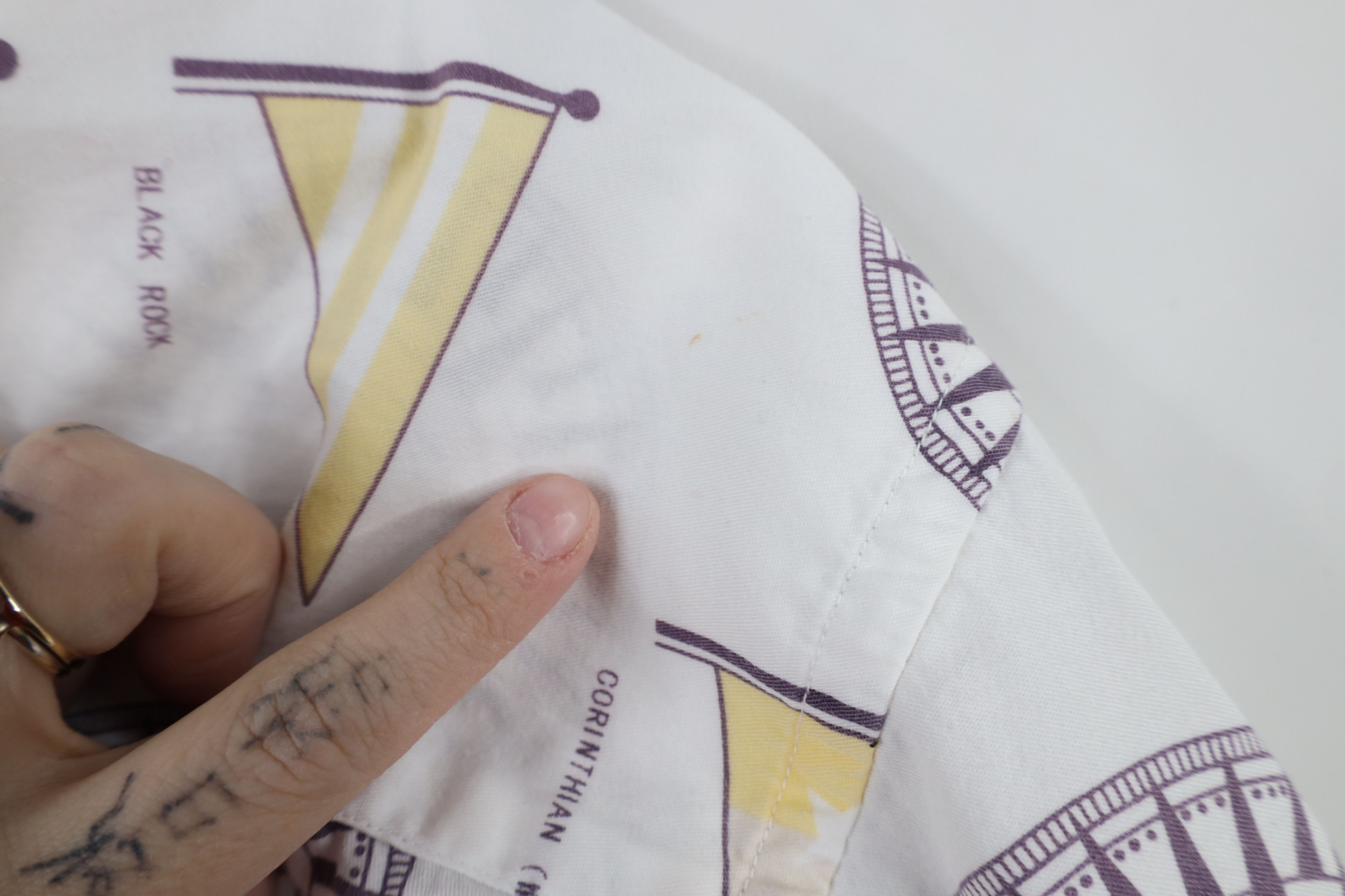 Nautica × Vintage Vintage 90s Nautica Flag All Over Print Button Down Shirt Size US L / EU 52-54 / 3 - 10 Thumbnail