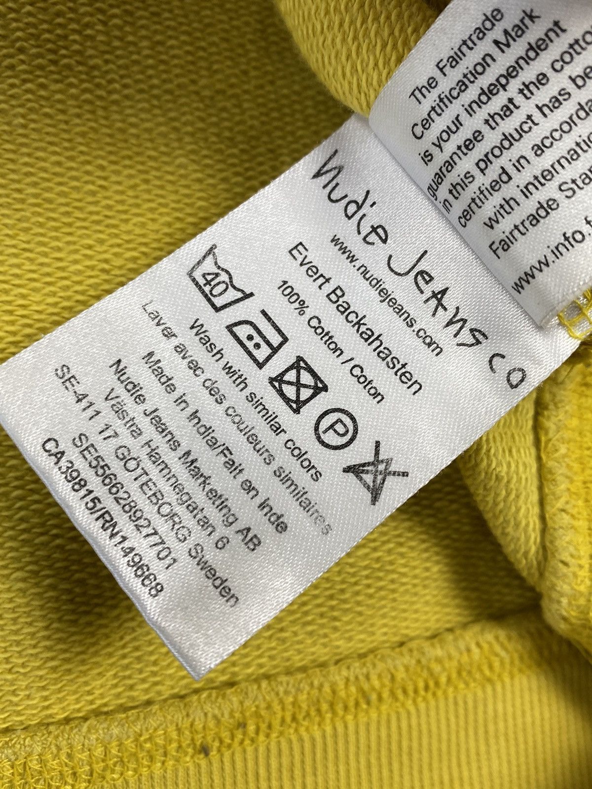 Nudie Jeans Nudie Jeans Big Logo Yellow Sweatshirt Size M Size US M / EU 48-50 / 2 - 15 Thumbnail