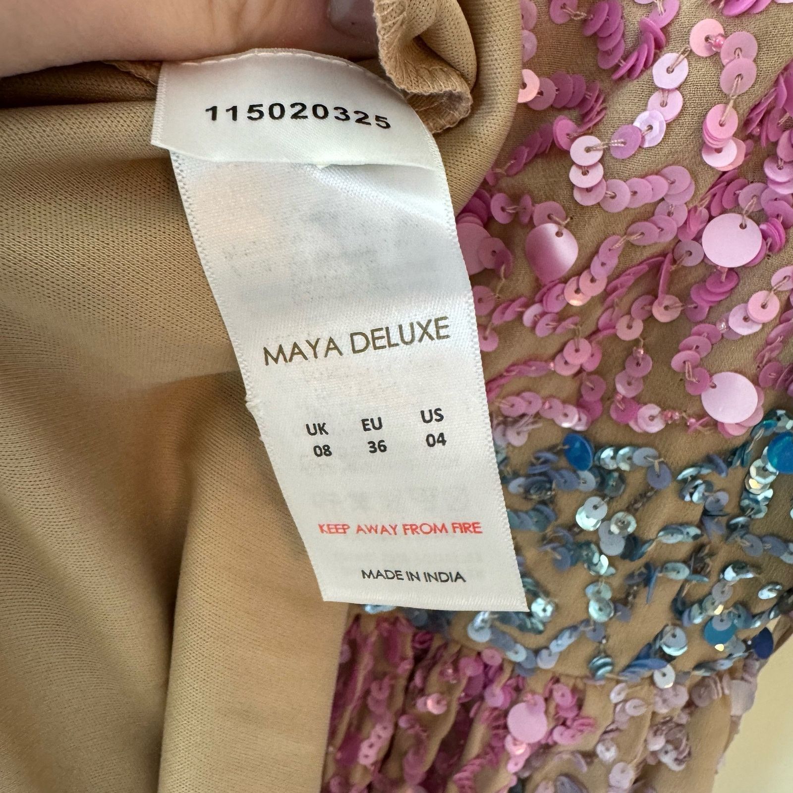 Asos ASOS MAYA DELUXE Puff Sleeve Sequin Mini dress Pink Blue 4 Size S / US 4 / IT 40 - 8 Thumbnail