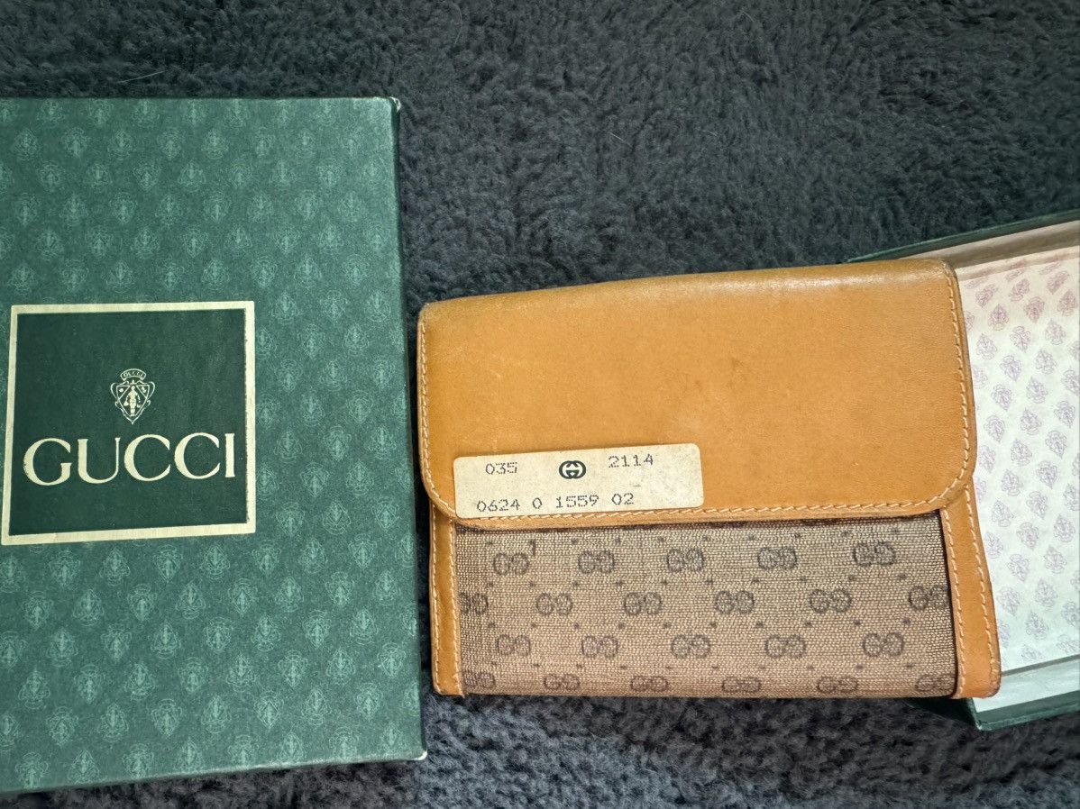 Gucci Gucci Micro GG Supreme interlocking clasp bifold wallet Size ONE SIZE - 6 Thumbnail