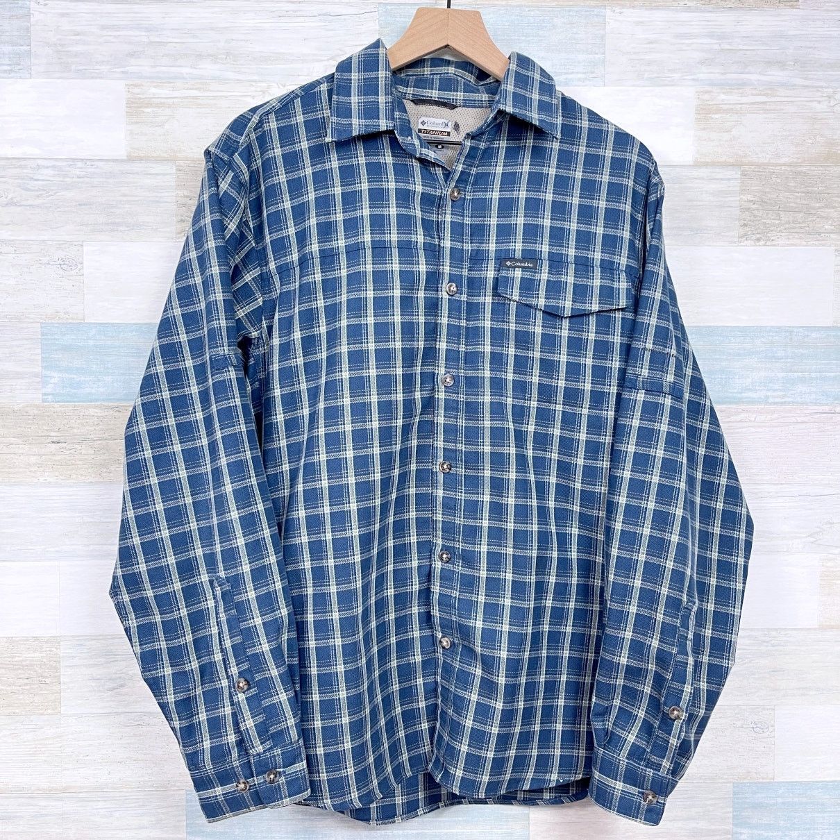 Columbia Columbia Titanium Long Sleeve Shirt Blue Plaid Mens Medium Size US M / EU 48-50 / 2 - 3 Thumbnail