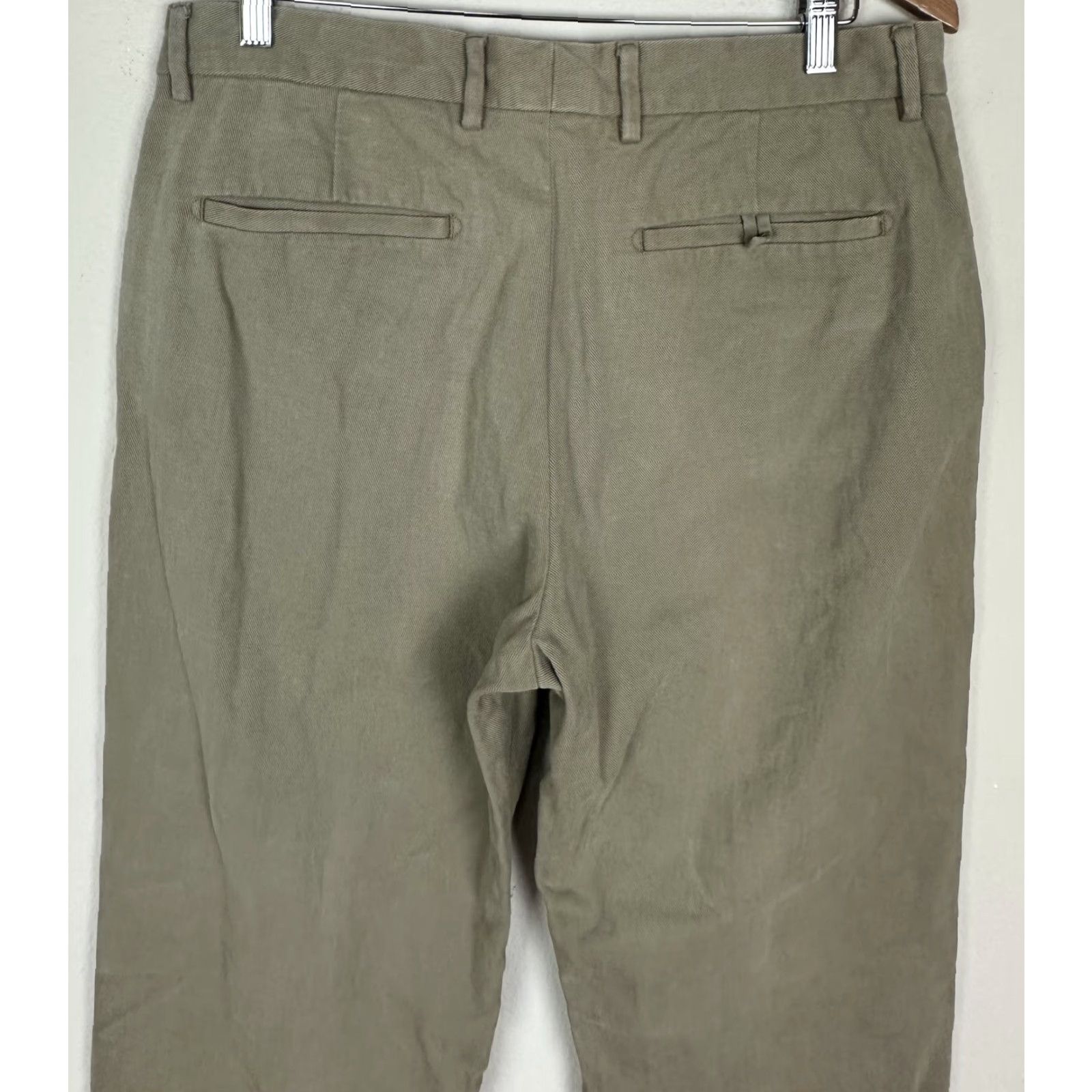 Banana Republic VINTAGE Banana Republic Chino Pants 34x33 Mens Regular Khaki Solid 90s Bohemian Retro Preppy Fall Spring Summer Winter Cotton Size US 34 / EU 50 - 7 Thumbnail