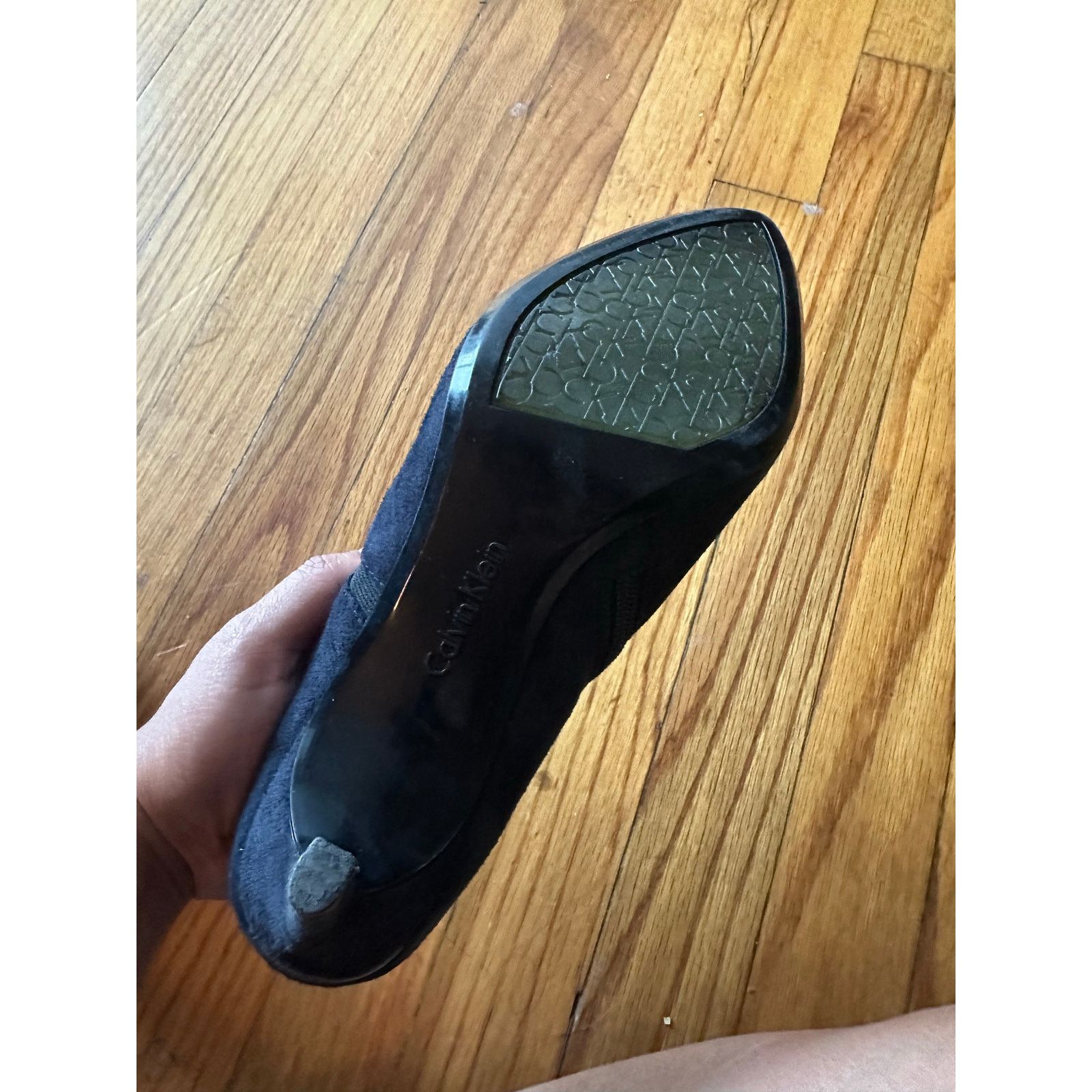Calvin Klein Calvin Klein Joanie Dark Blue Suede Ankle Booties Women’s 8 Size US 8 / IT 38 - 4 Thumbnail
