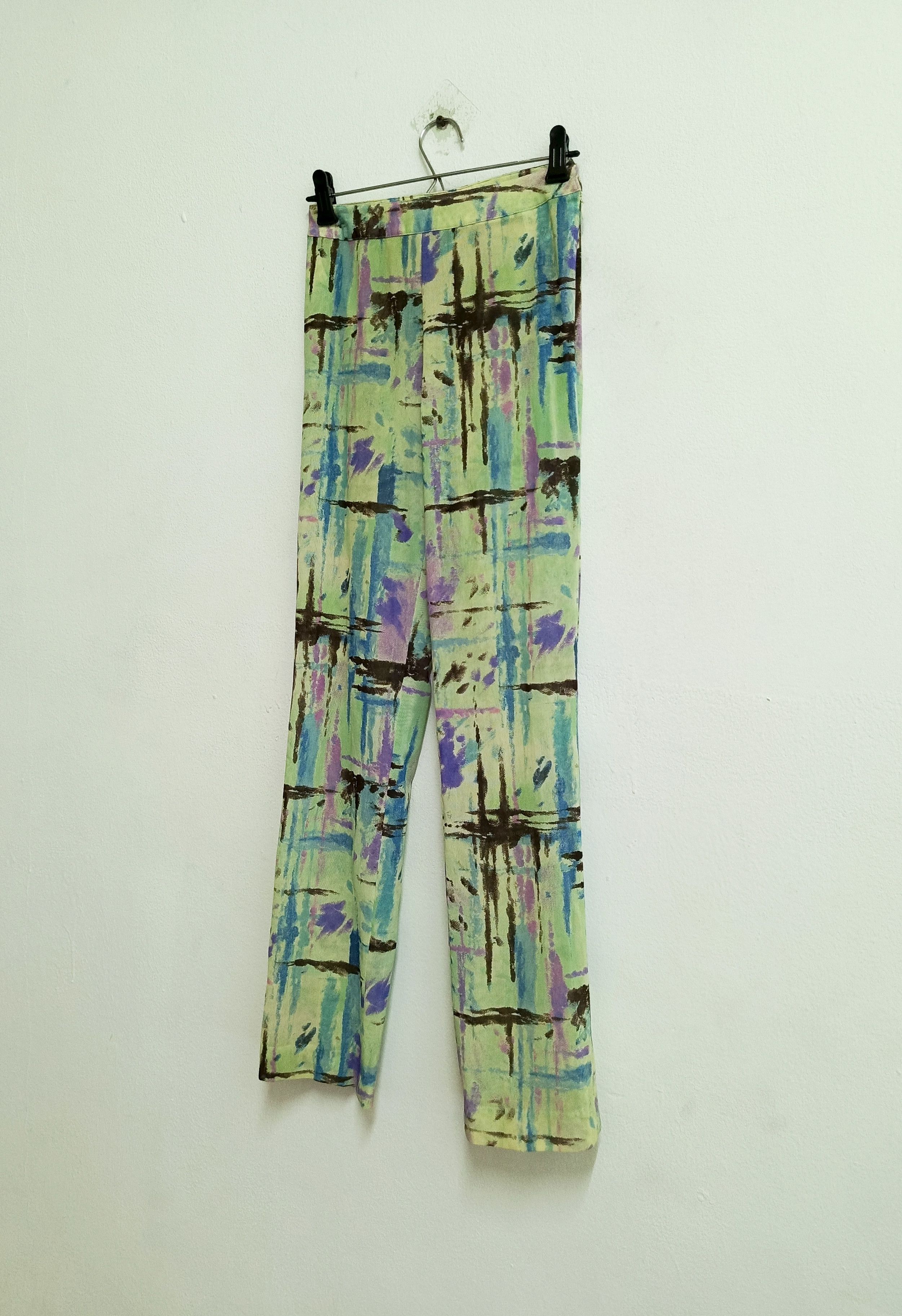 Karl Lagerfeld × Vintage Vintage Karl Lagerfeld Women Abstract Printed Pants Size 26" / US 2 / IT 38 - 4 Thumbnail