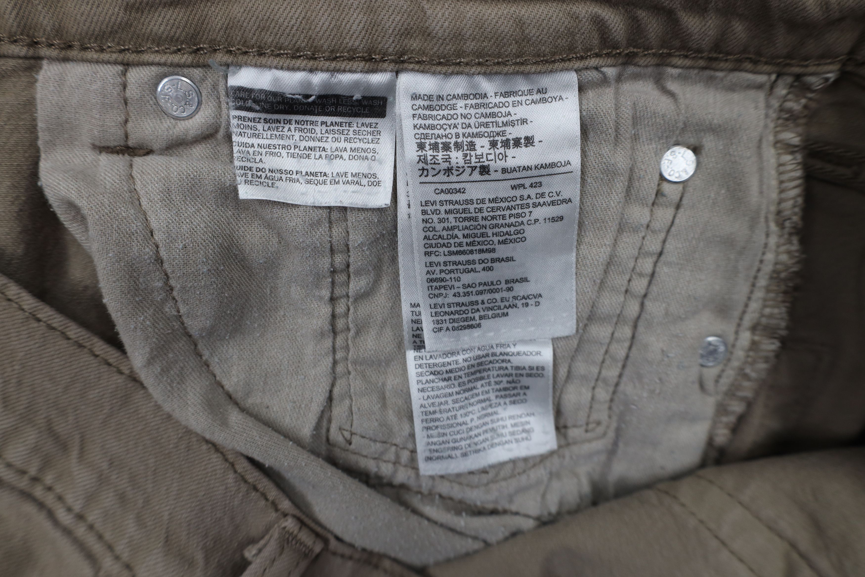 Levi's × Vintage Vintage Y2K Levis 505 Stretch Regular Fit Denim Jeans Beige Size US 36 / EU 52 - 9 Thumbnail