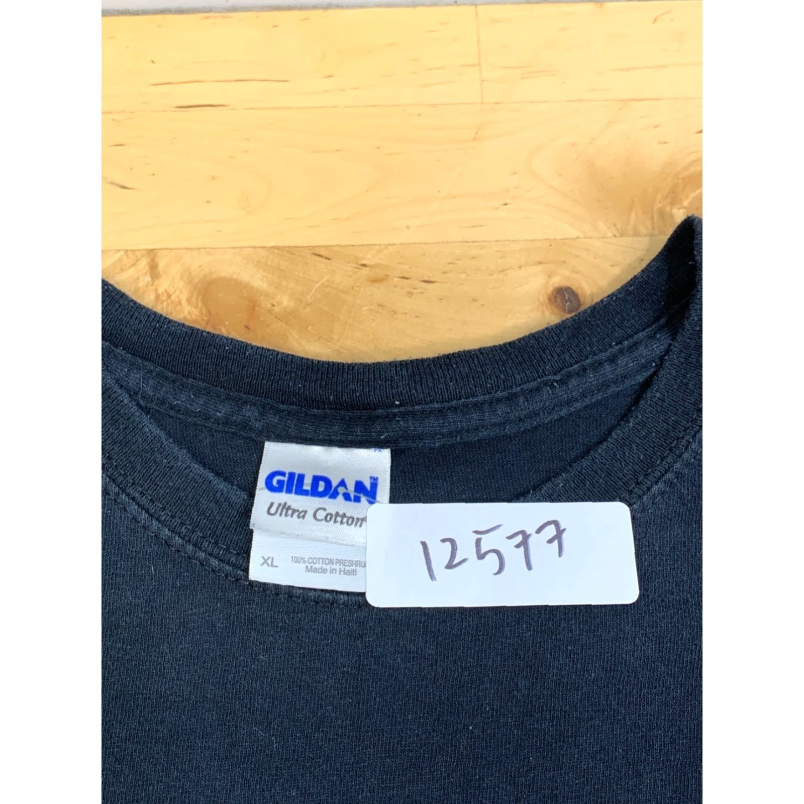 Gildan VINTAGE Gildan T-Shirt Shirt XL Black Skull Graphic Print Short Sleeve Crew Neck Men 12577 Size US XL / EU 56 / 4 - 3 Thumbnail