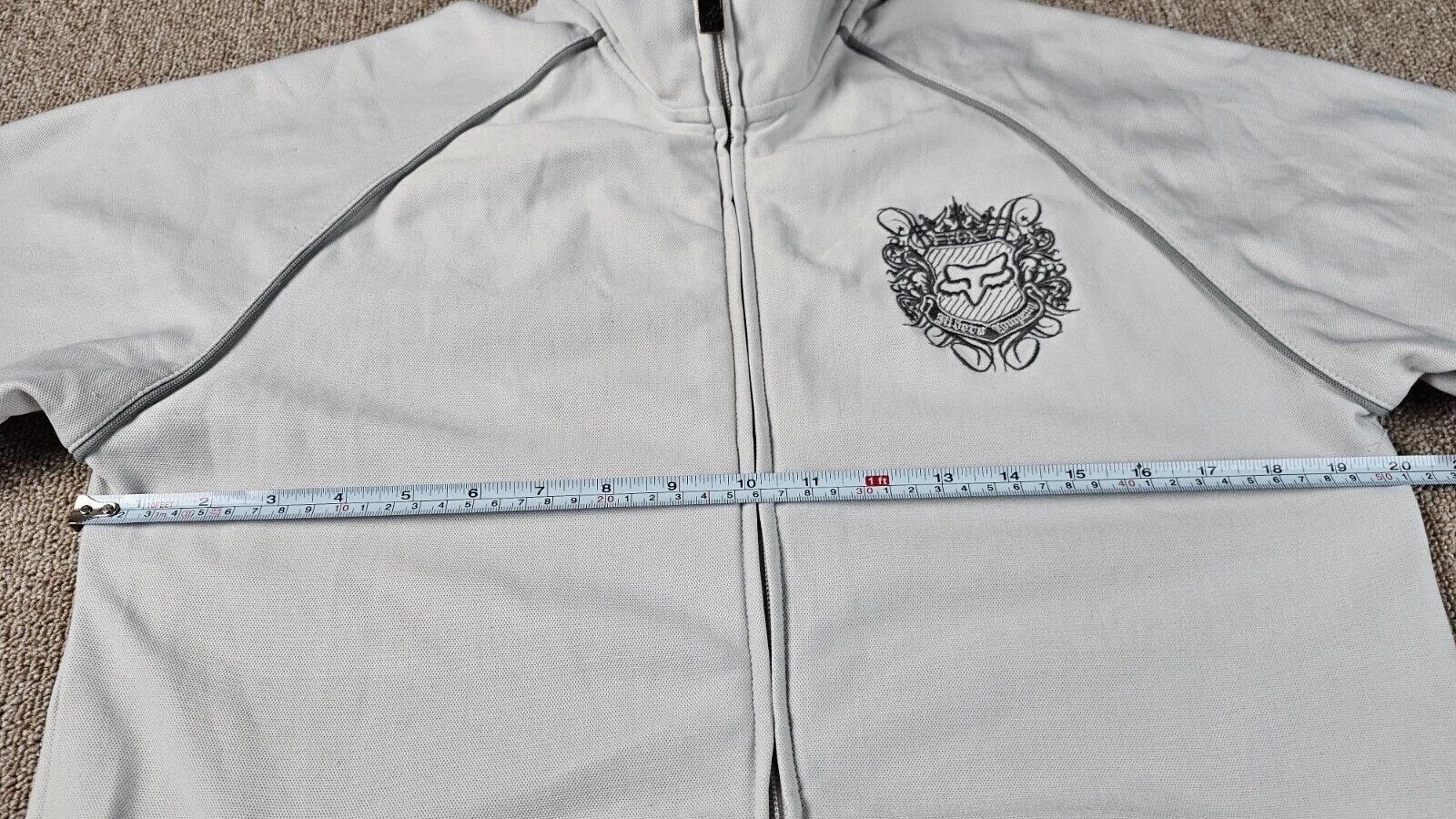 Fox Racing Fox Racing Full Zip Track Jacket Gray Fleece MX Logo Men M Size US M / EU 48-50 / 2 - 12 Thumbnail