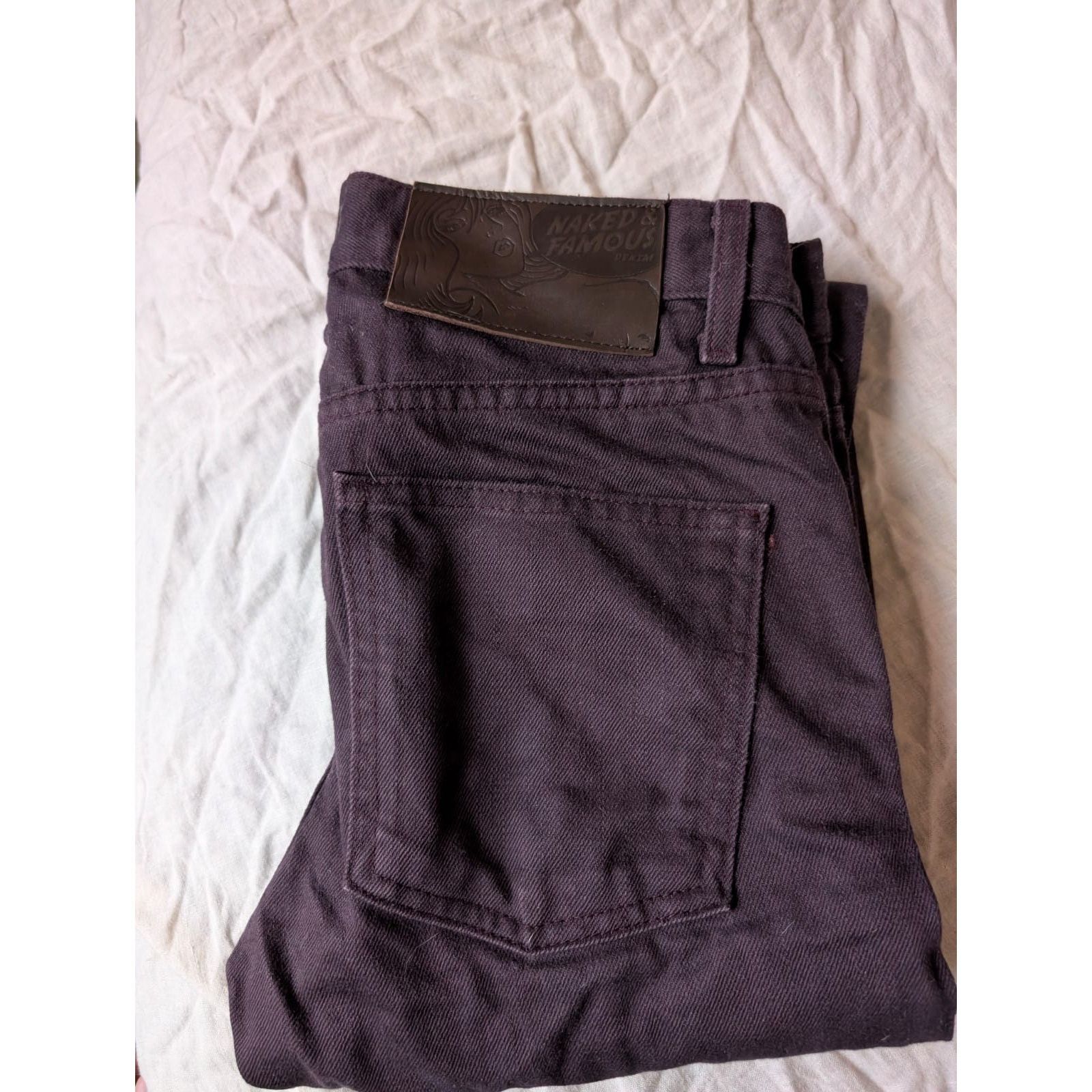 Naked & Famous Skinny Guy - Wine Selvedge Chino (30) Size US 30 / EU 46 - 1 Thumbnail