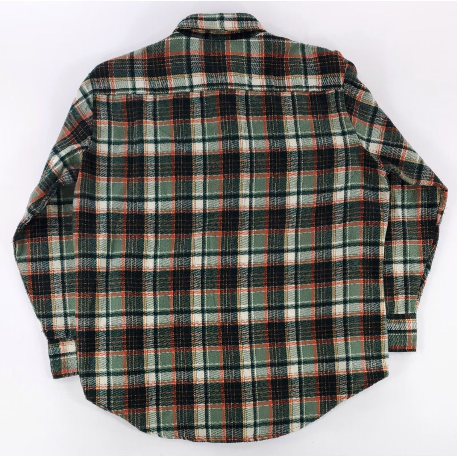Penn VINTAGE JC Penney 70s Green Plaid Flannel Button-Up Shirt Long Sleeve Mens XL Size US XL / EU 56 / 4 - 4 Thumbnail