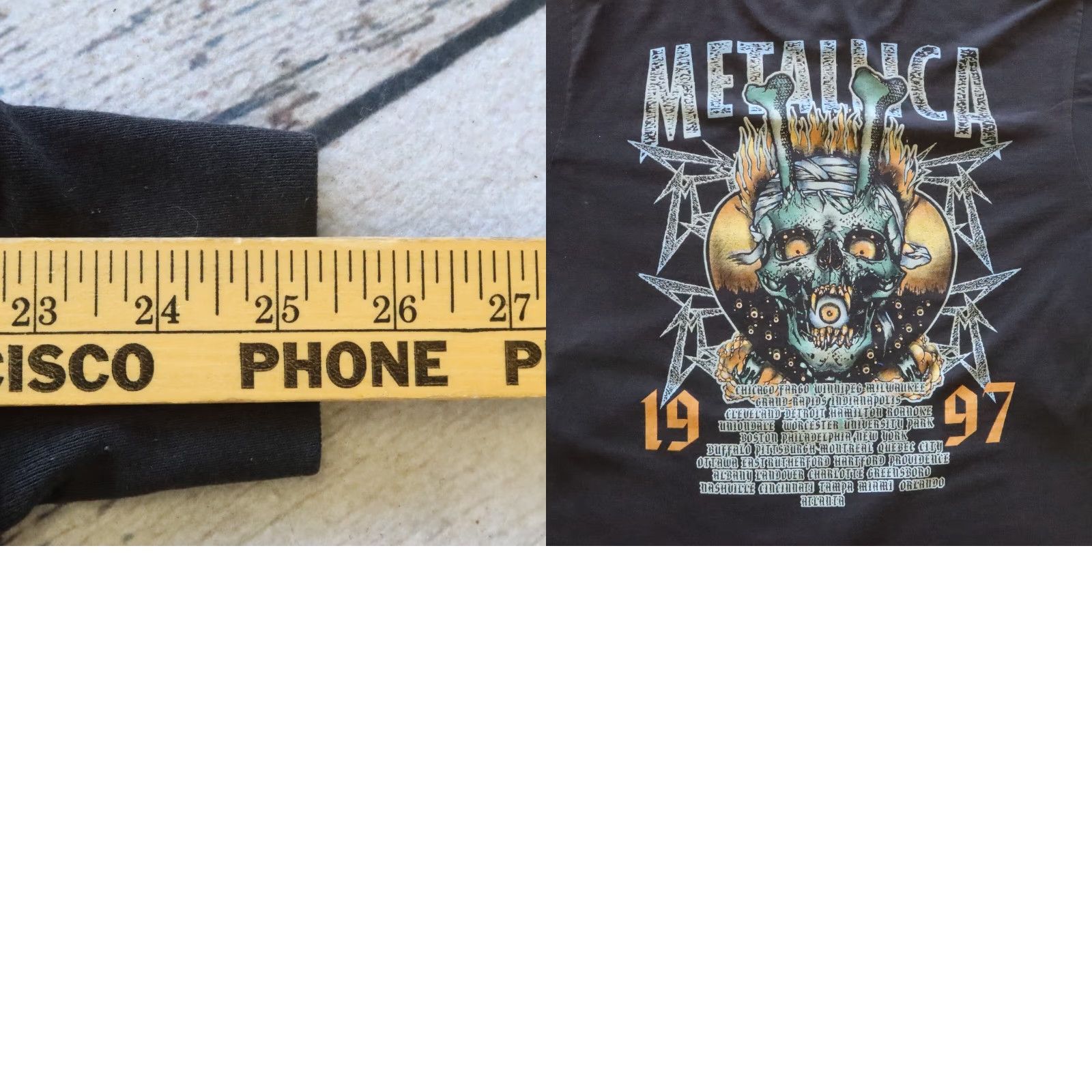 Vintage Vintage Metallica Tour '97 Long Sleeve Tee Shirt L Black Mens Size US L / EU 52-54 / 3 - 9 Thumbnail