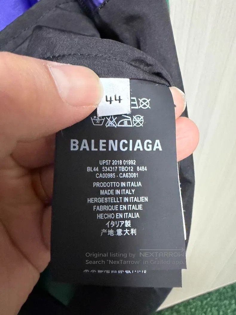 Balenciaga Balenciaga Contrast Color Sports Jacket (Black/Green) Size US S / EU 44-46 / 1 - 4 Thumbnail