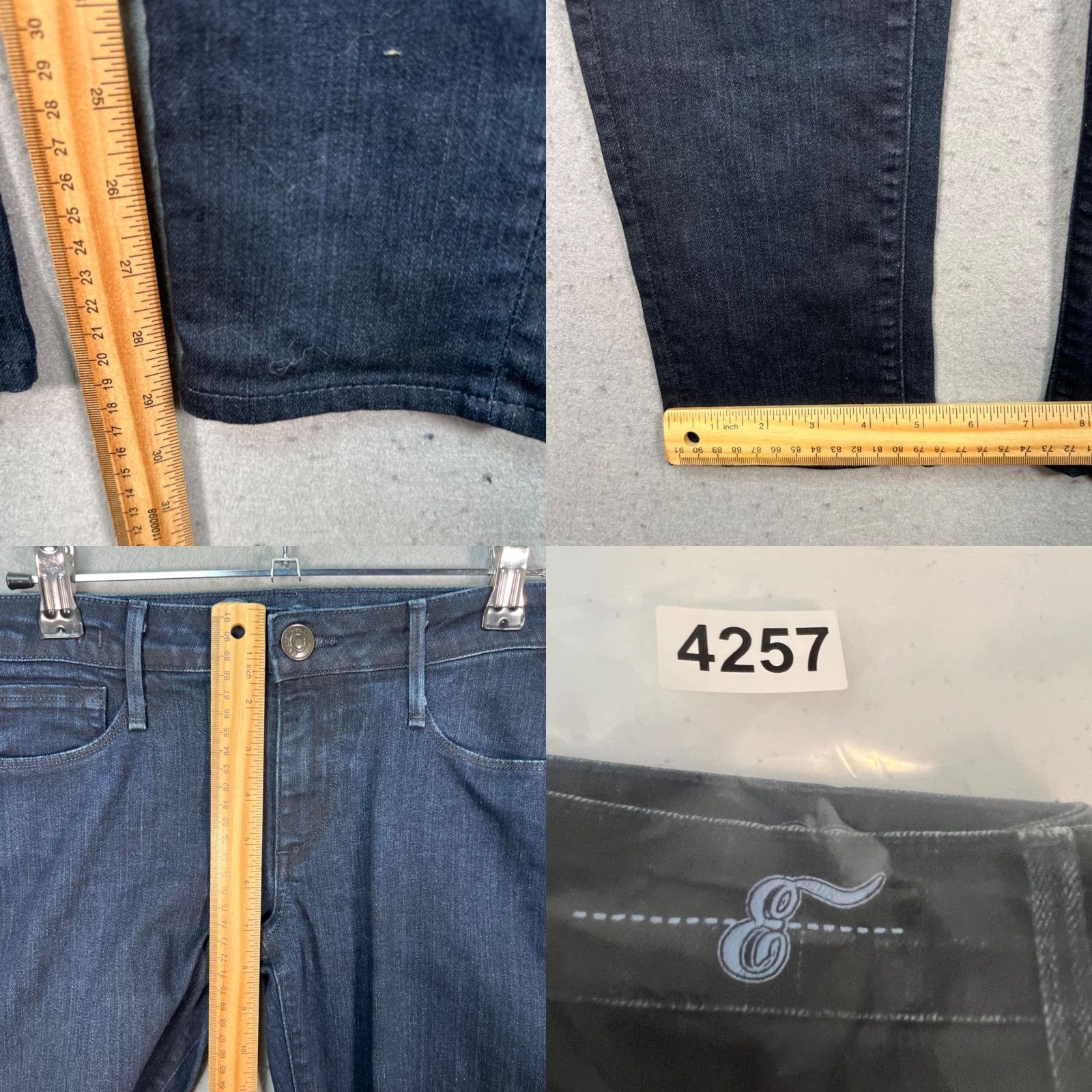 Denime Earnest Sewn Womens Jeans Harlan Dark Wash Skinny 27 Inseam 30 Inseam Denim 5-Pocket Design blue Size 27" / US 4 / IT 40 - 8 Thumbnail