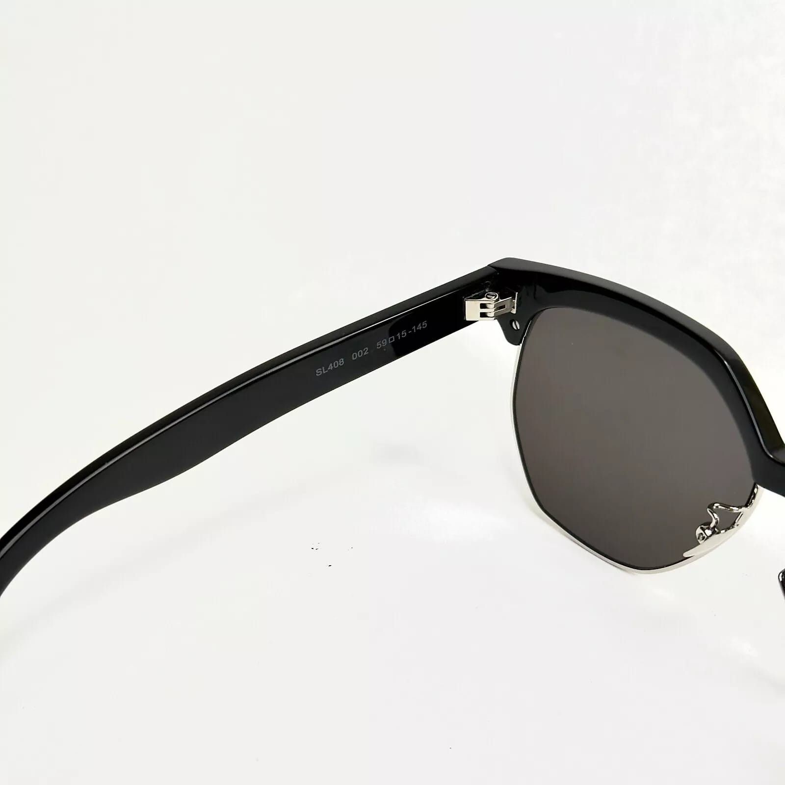 Yves Saint Laurent SAINT LAURENT 408 SL408 Black Silver Runway Sunglasses 002 Size ONE SIZE - 3 Thumbnail