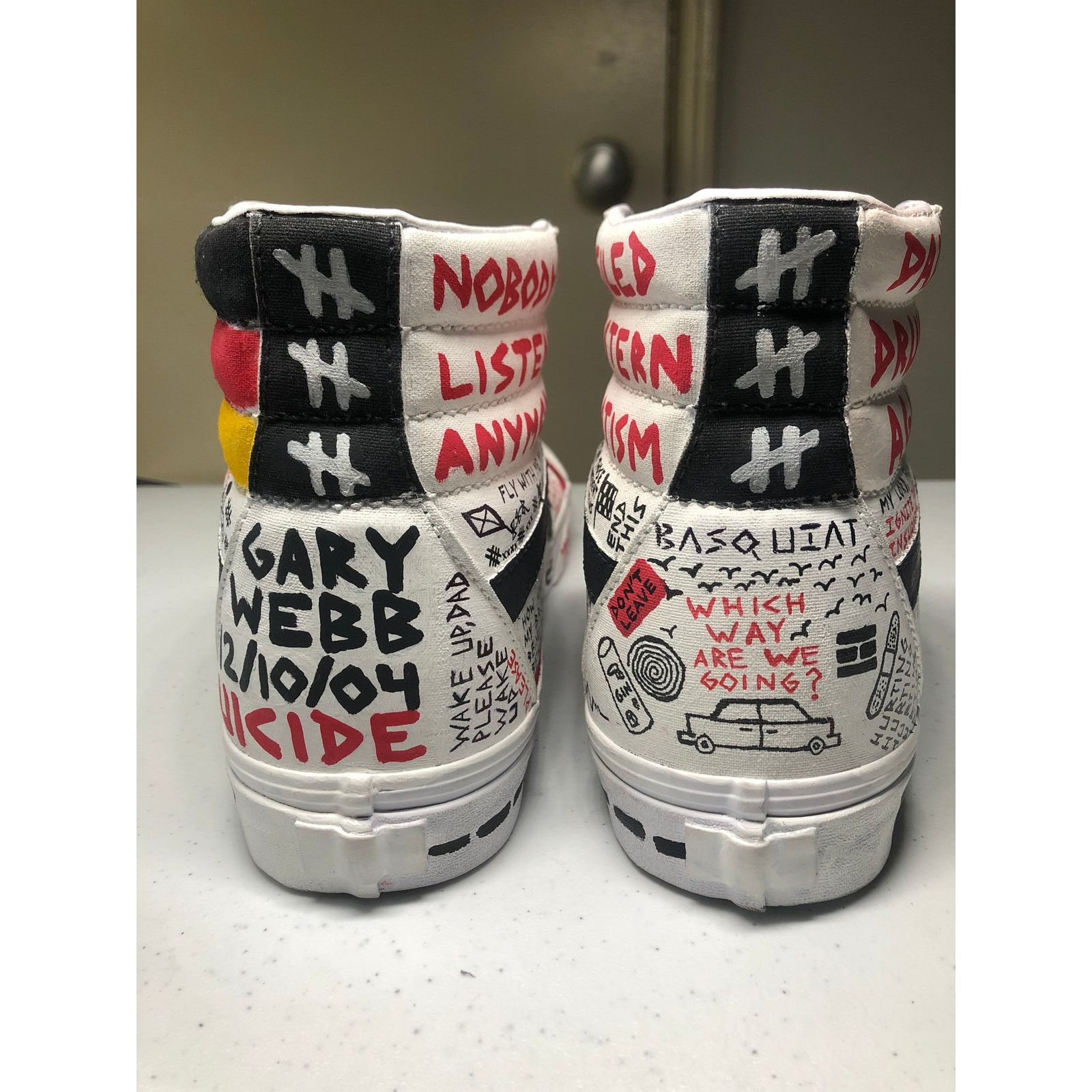 Vans Custom Hand Painted Vans Sk8-High, Size 11.5 Size US 11.5 / EU 44-45 - 2 Thumbnail