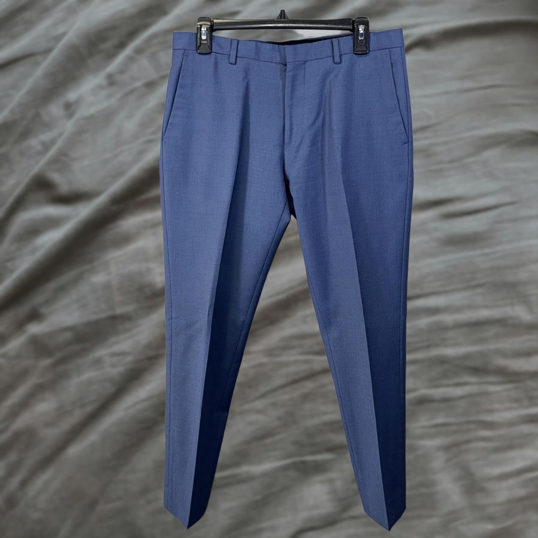 Reiss VINTAGE REISS Dress Pants Mens 30 Blue Garth Flat Front Zip Fly Tailored Trousers Office Size US 30 / EU 46 - 1 Thumbnail
