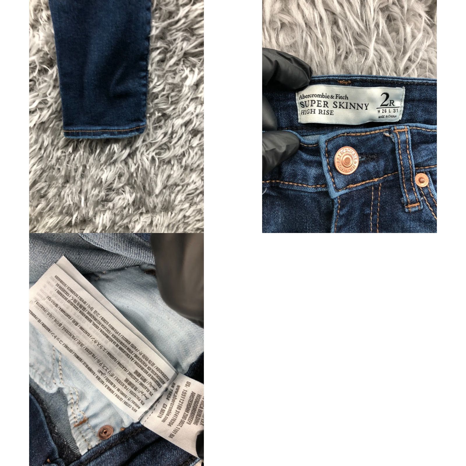 Abercrombie & Fitch Abercrombie & Fitch Jeans Women 2 High Rise Skinny 5-Pocket Denim Blue Medium Wash Size 26" / US 2 / IT 38 - 8 Thumbnail