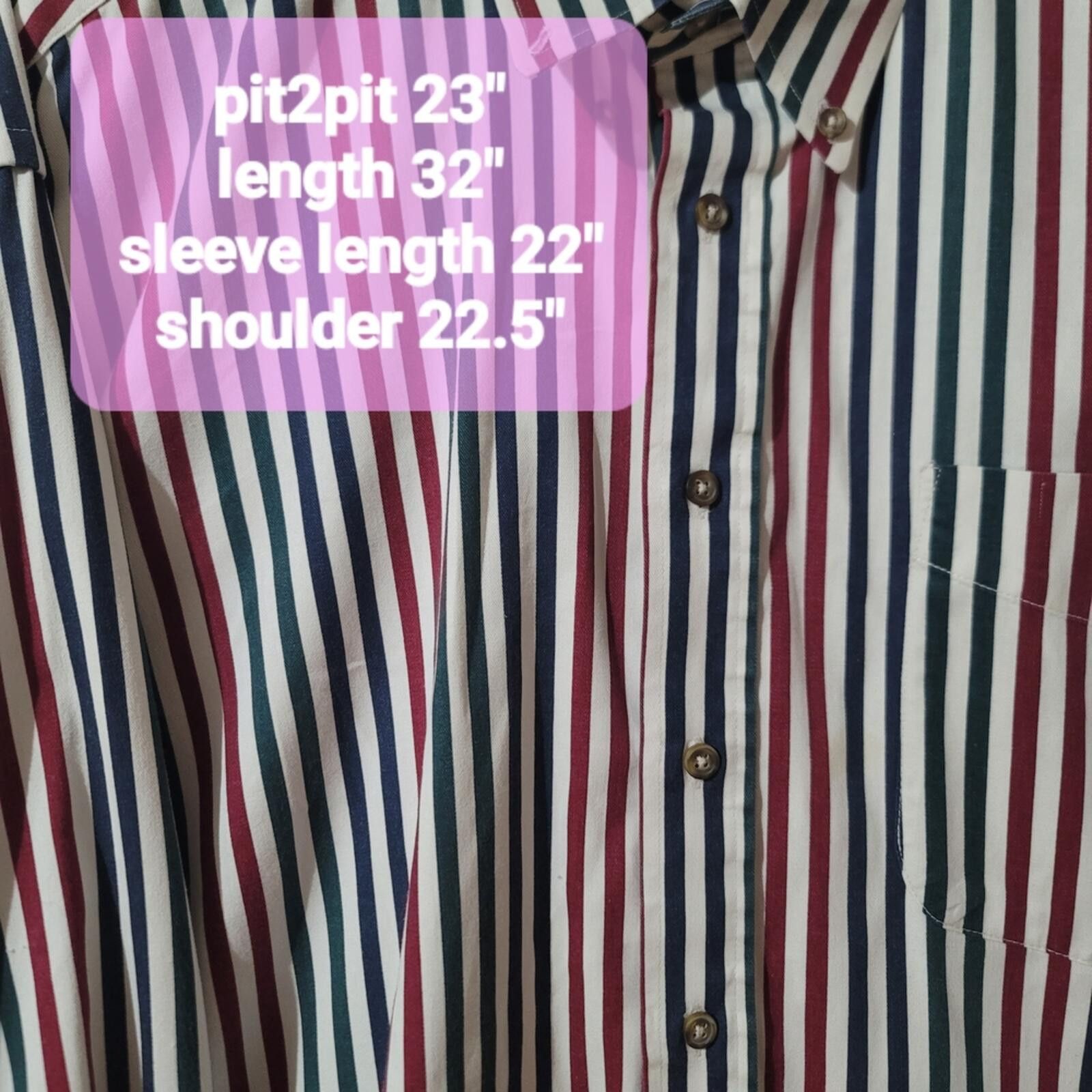 Other 90s Streetwear Striped Button Shirt Indie Grunge Sz L Cotton Size US L / EU 52-54 / 3 - 3 Thumbnail