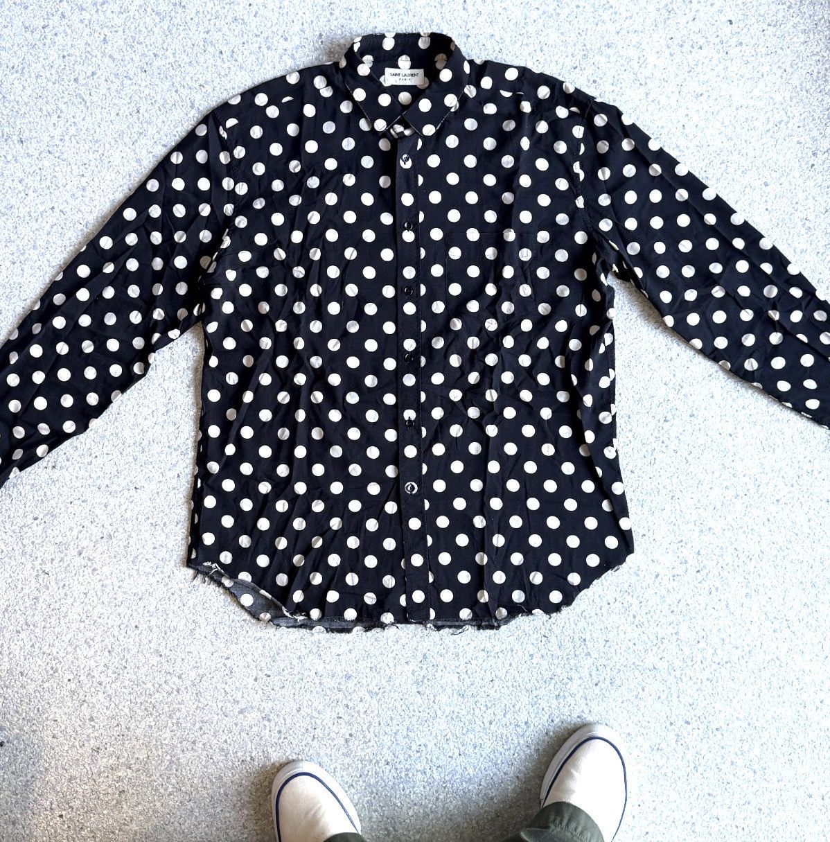 Saint Laurent Paris Saint Laurent Heidi Slimane Polka Dot Shirt XL Size US XL / EU 56 / 4 - 1 Thumbnail