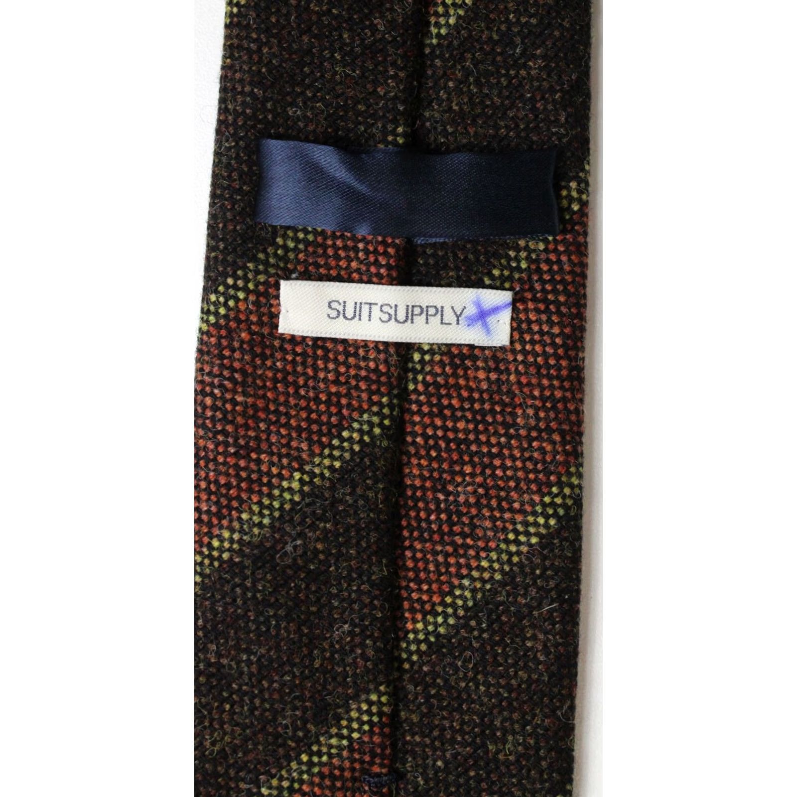 Suitsupply Suitsupply Tie Men's Wool Striped Formal Classic Tied Red 148 X 7 CM Size ONE SIZE - 5 Thumbnail